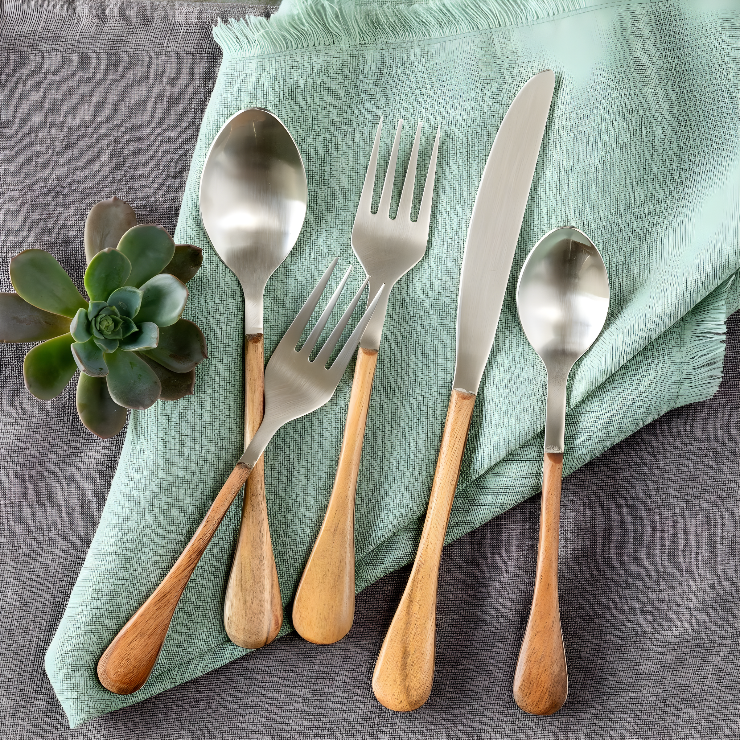 Stainless Steel Flatware - Set of 5