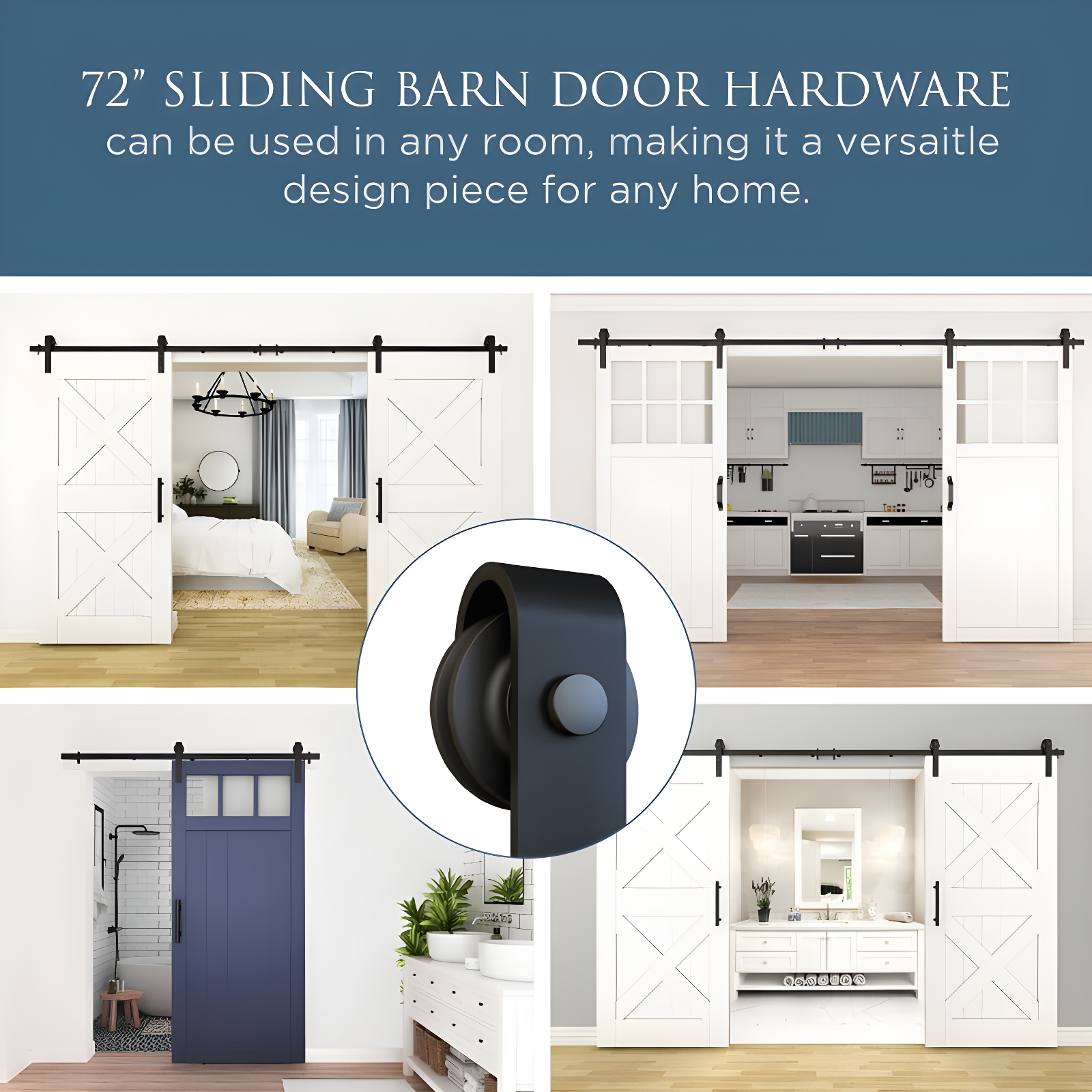 National Hardware Standard Single Barn Door Hardware Kit
