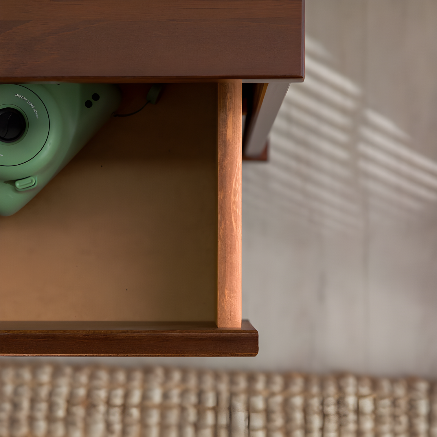 Mags Solid Wood Groove 2-Drawer Nightstand