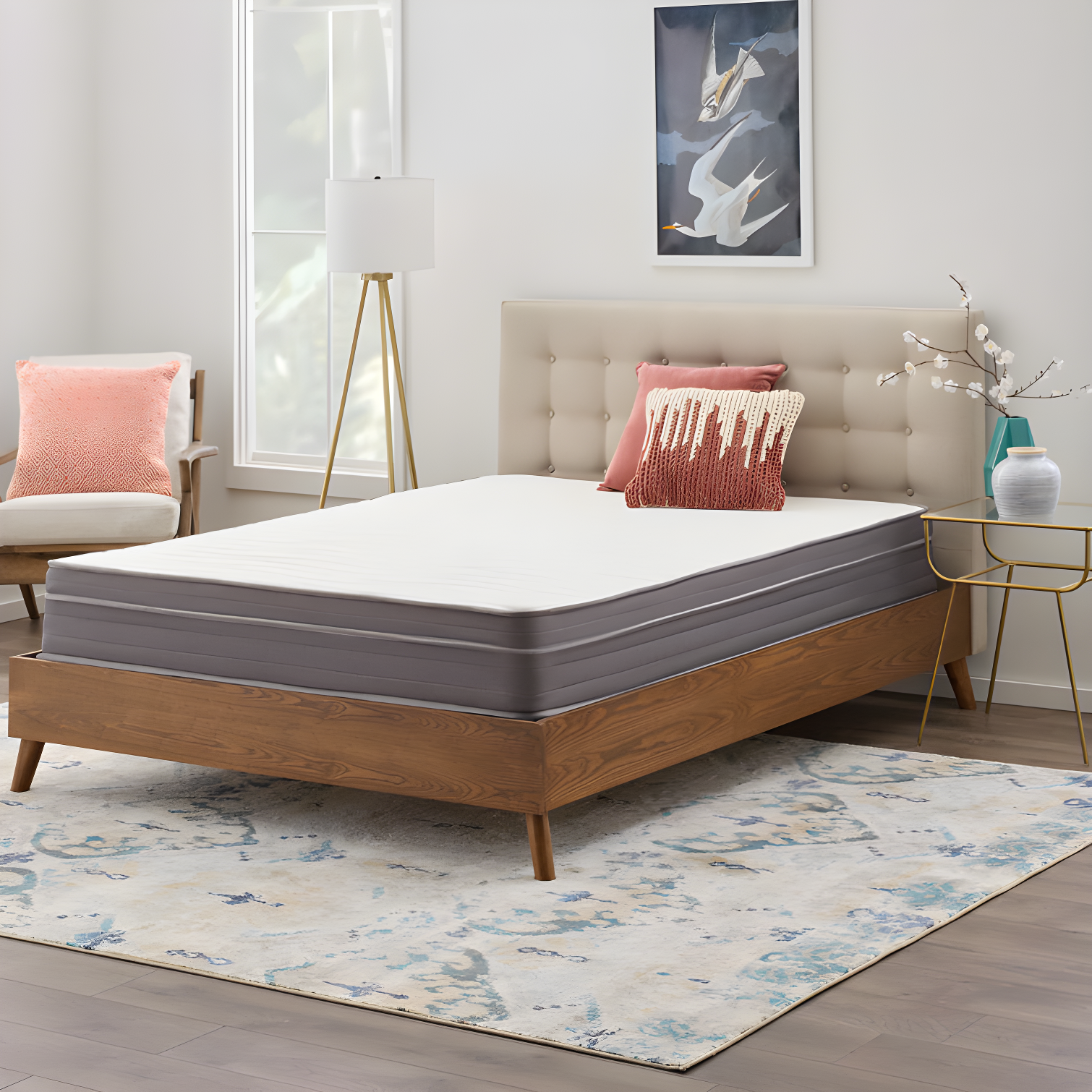 Linenspa Essentials Linenspa Essentials 10 In. Medium Gel Memory Foam Hybrid Mattress