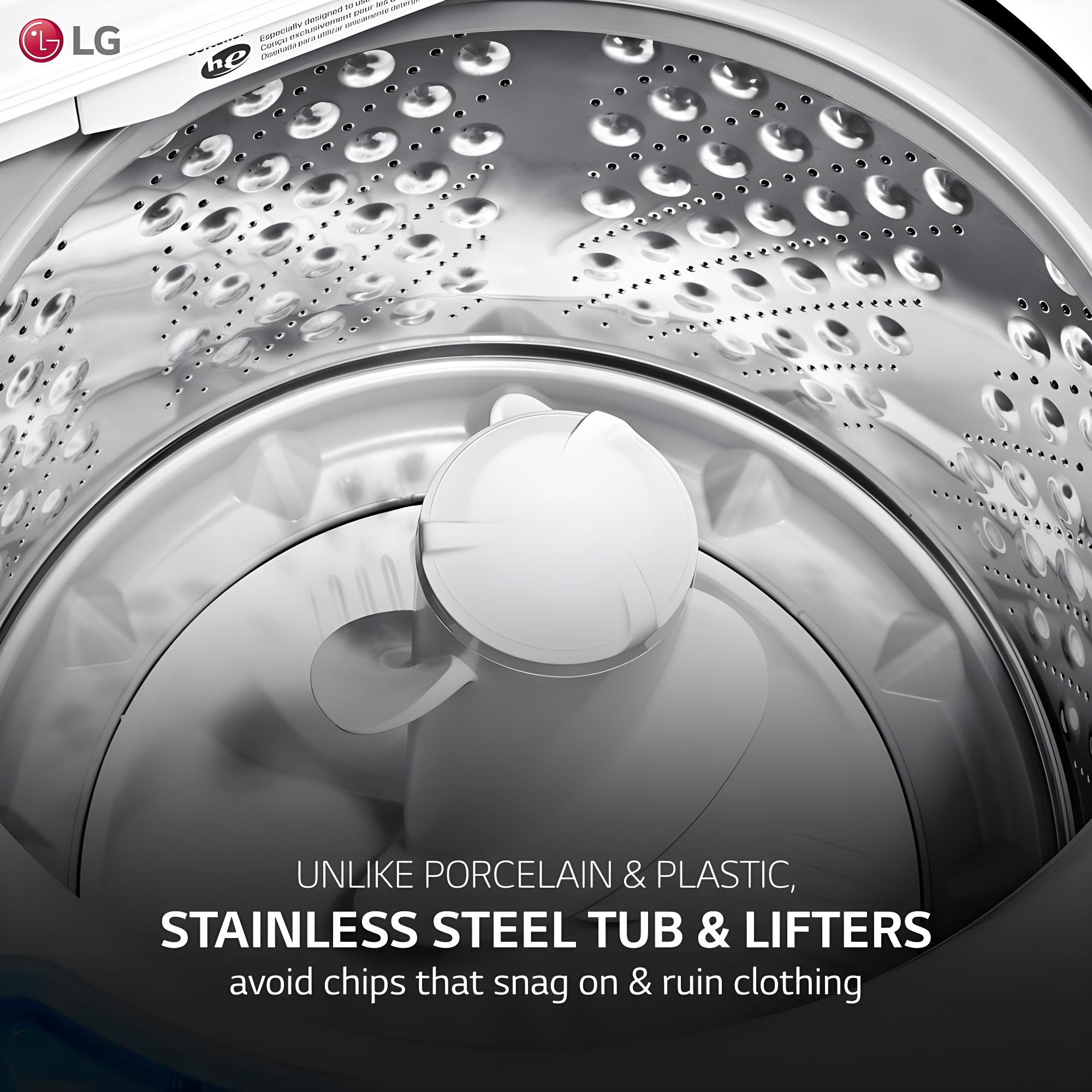 LG 4.3 cu. ft. Ultra Large Capacity Top Load Washer with 4-Way Agitator & TurboDrum Technology, White