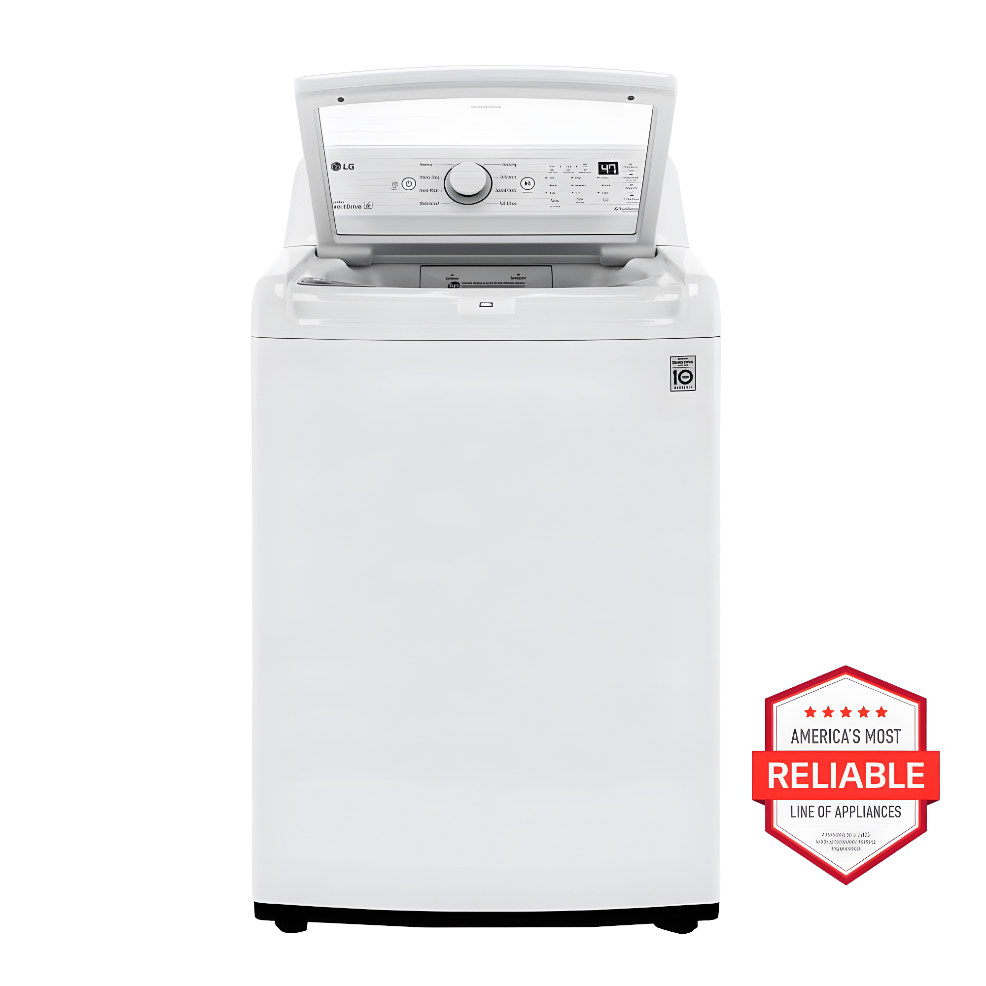 LG 4.3 cu. ft. Ultra Large Capacity Top Load Washer with 4-Way Agitator & TurboDrum Technology, White