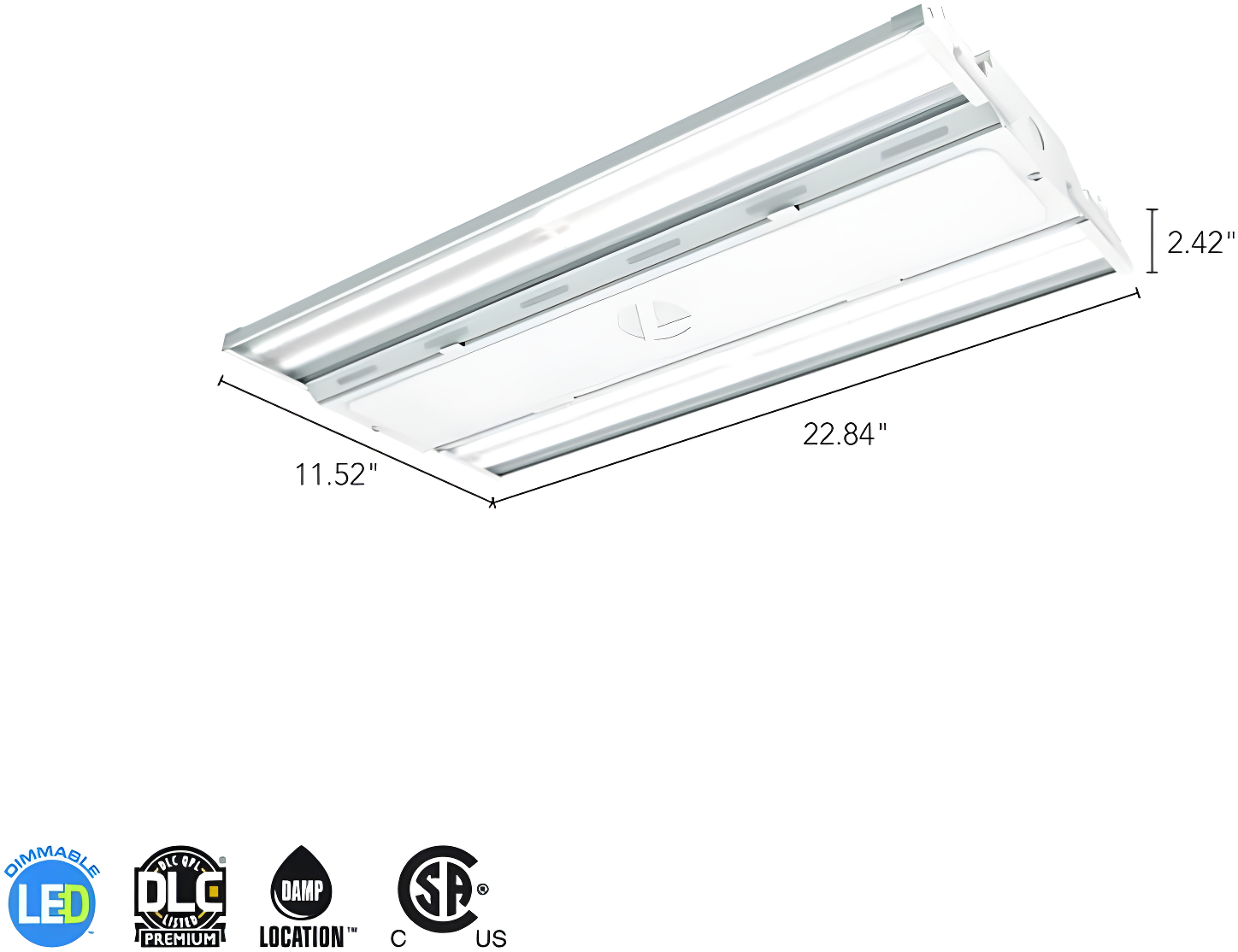 Lithonia Lighting Dimmable Rectangle High Bay Ceiling Light