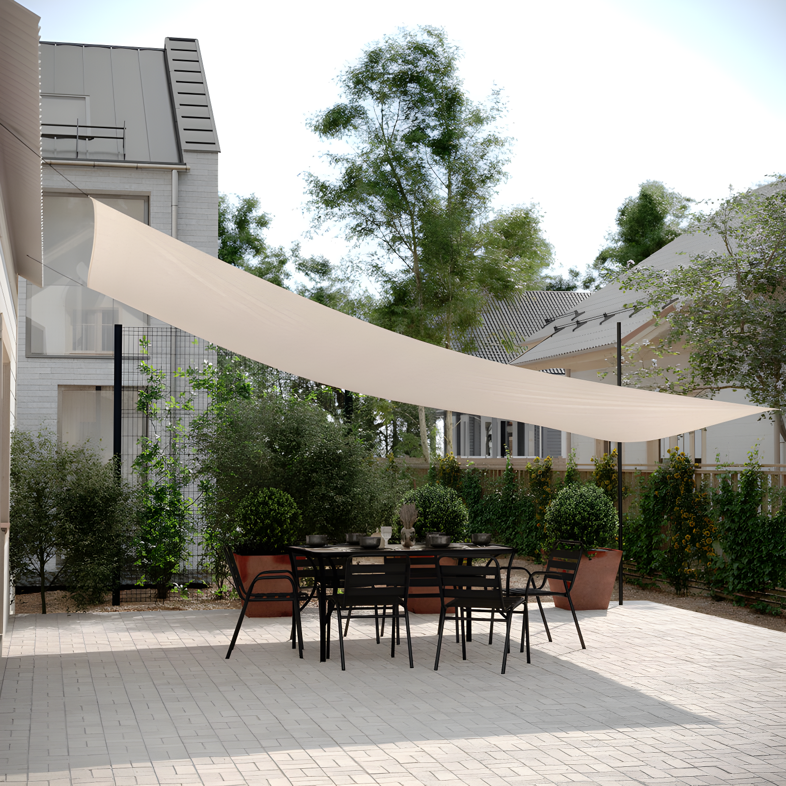 Weather Resistant Sun Shade Canopy with Included Nylon Ropes