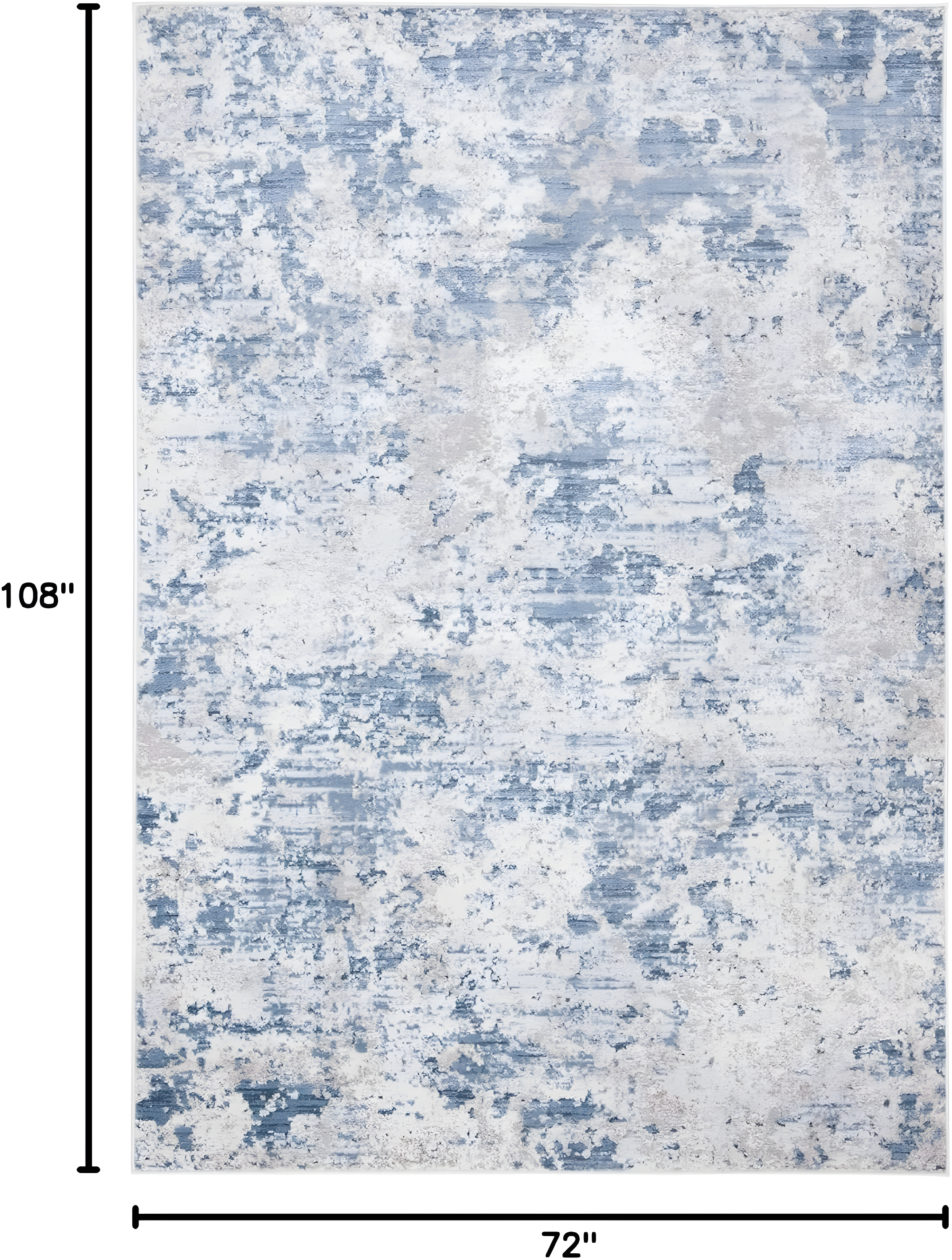 Amelia 700 ALA705 Machine Made Loomed Area Rug - Grey/Blue - 6'-0" x 9'-0" - Safavieh