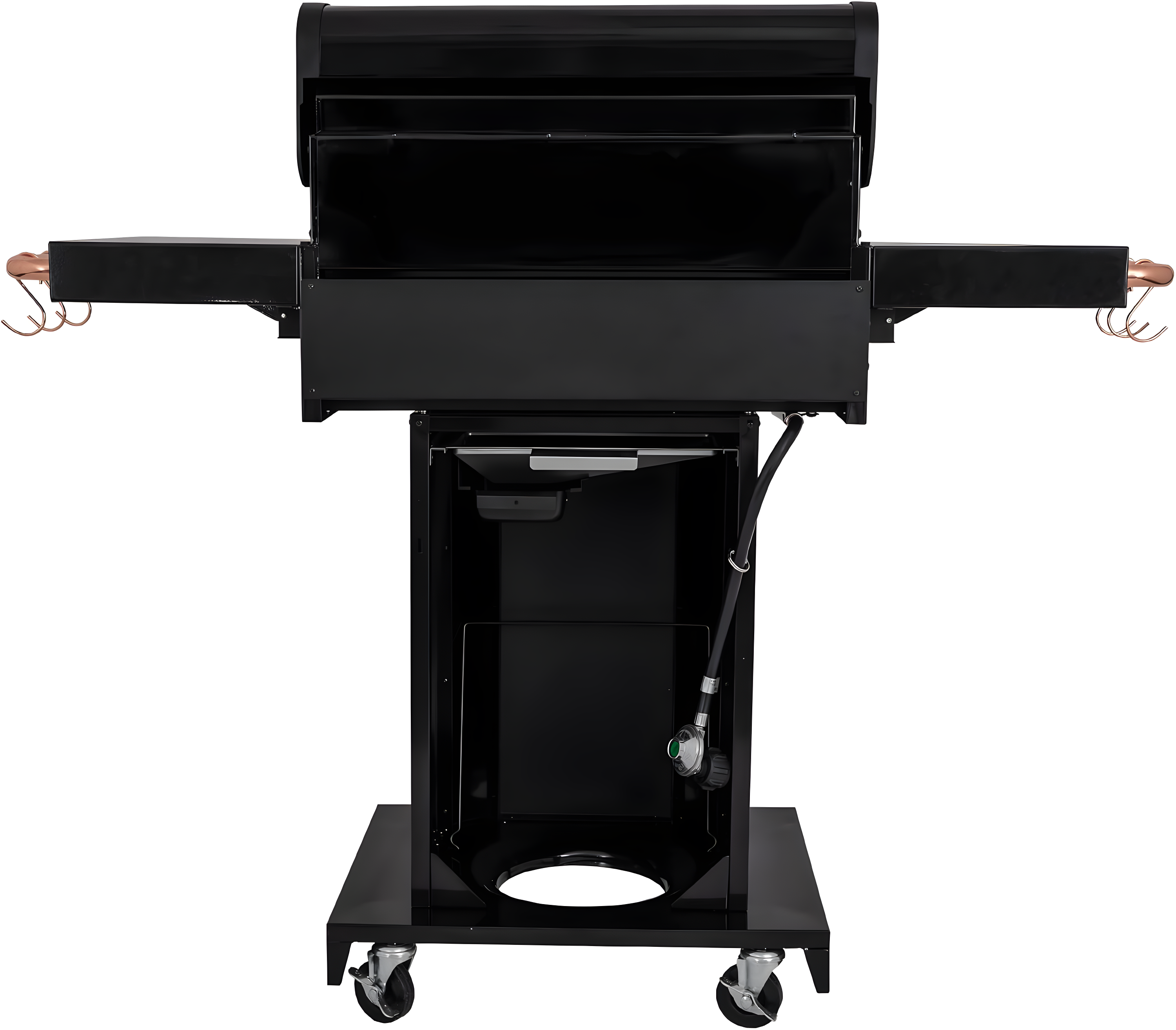Kenmore 3-Burner Propane Gas Grill with Foldable Side Tables for Outdoor BBQ