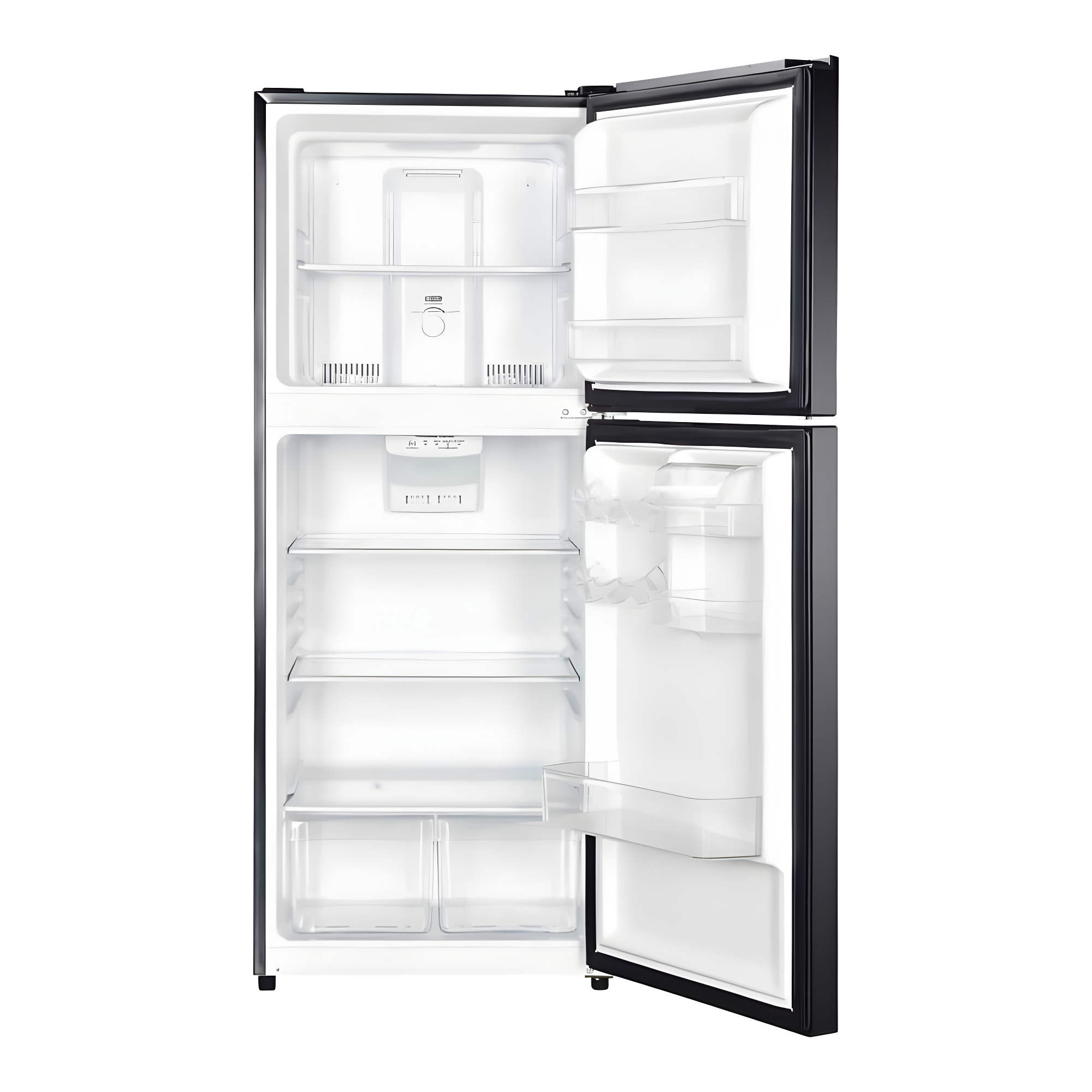 Magic Chef Magic Chef 10.1-cu. ft. Refrigerator with Top Freezer in Platinum Steel