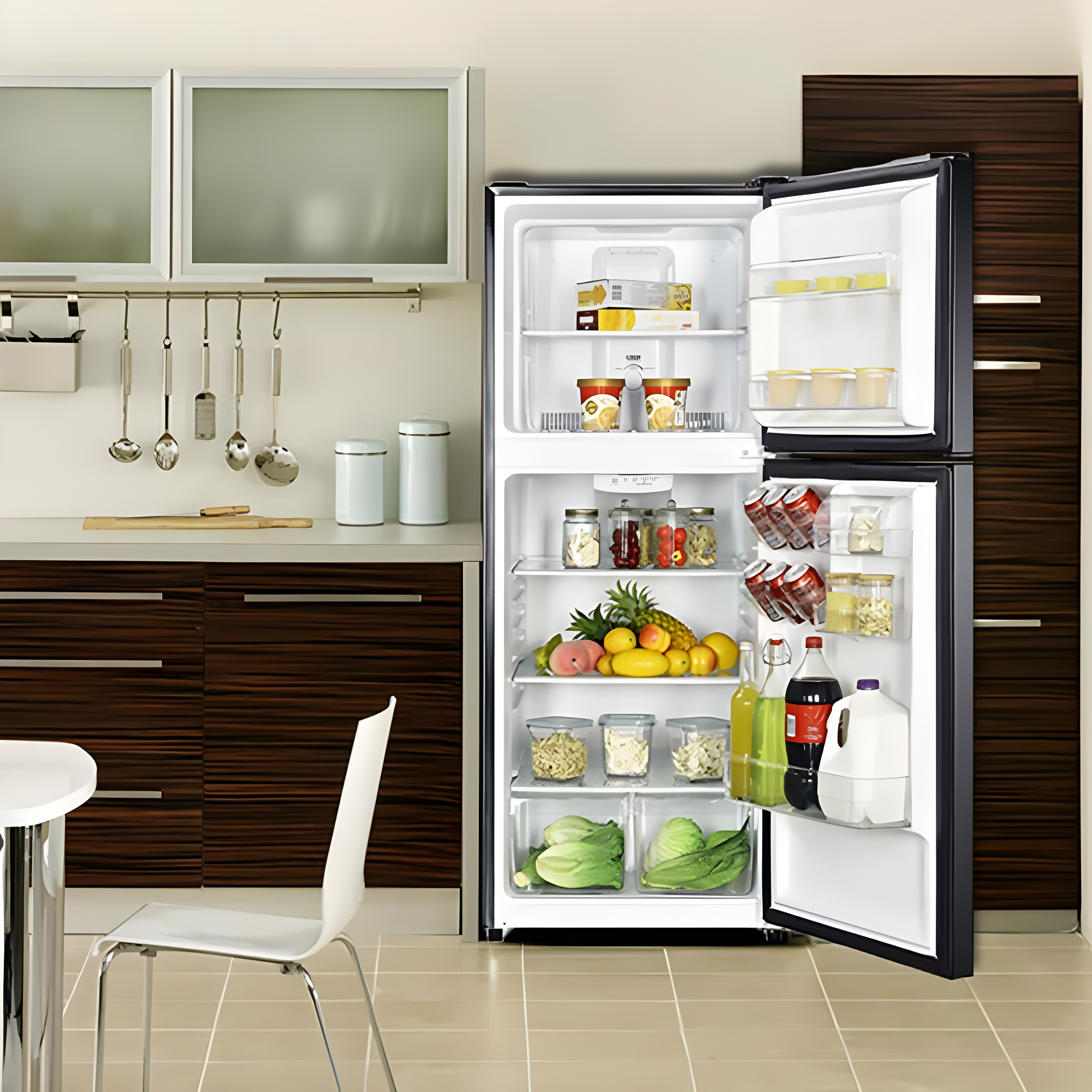 Magic Chef Magic Chef 10.1-cu. ft. Refrigerator with Top Freezer in Platinum Steel
