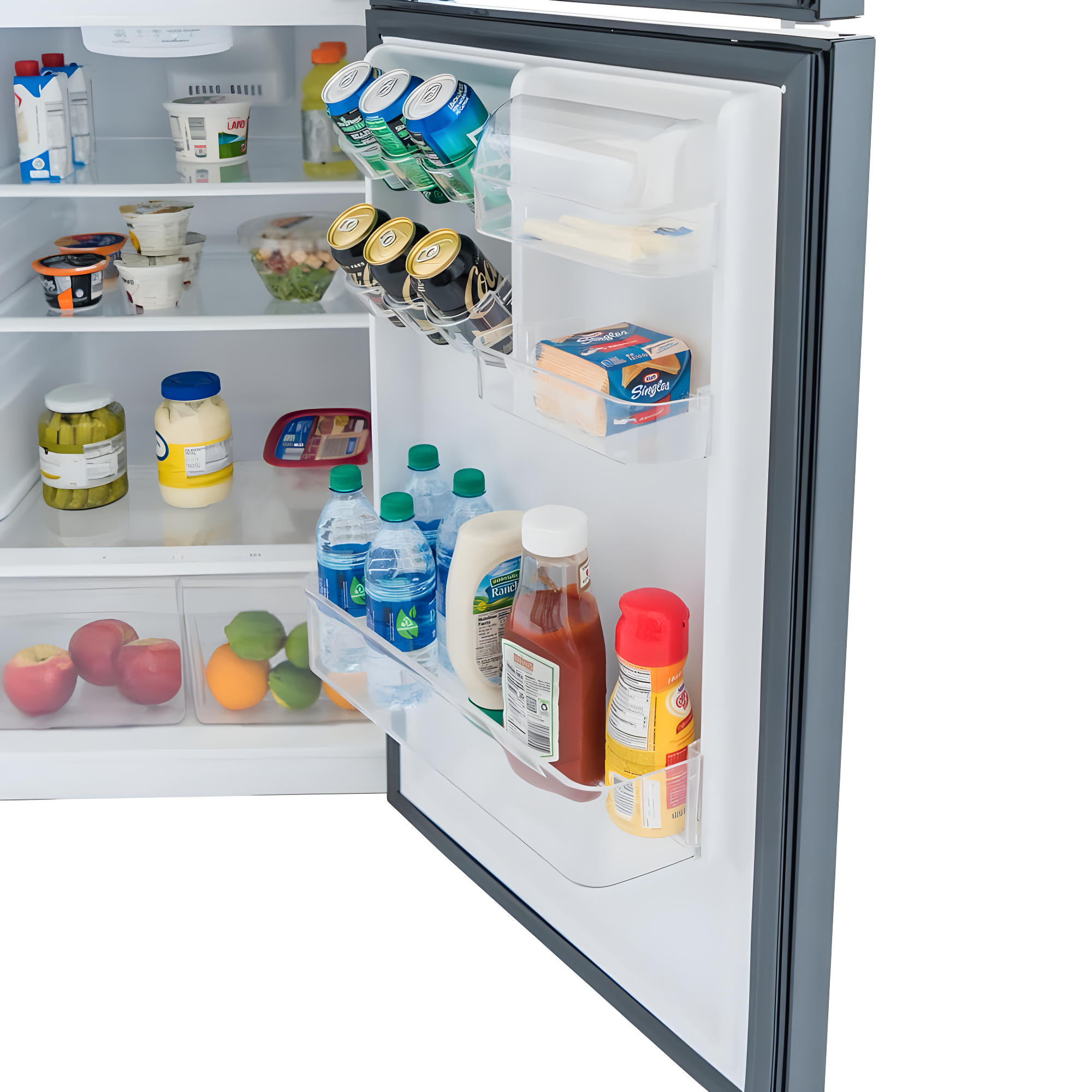 Magic Chef Magic Chef 10.1-cu. ft. Refrigerator with Top Freezer in Platinum Steel