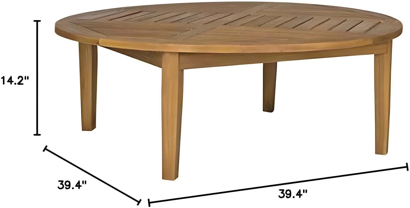 Danville Round Table - Indoor/Outdoor - PAT6715 - Natural - Safavieh