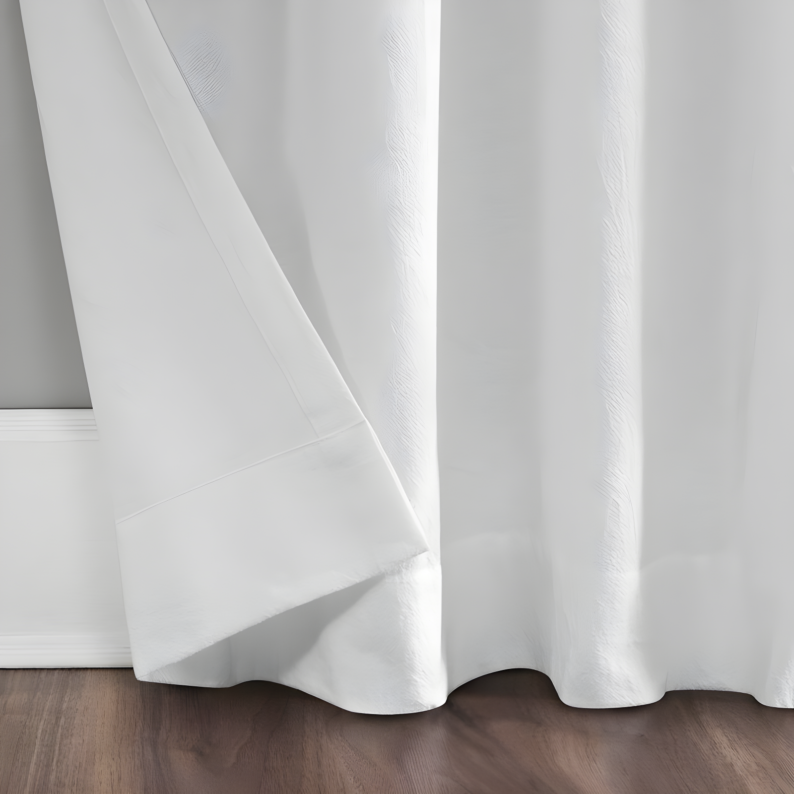 52"X63" Archaeo Light Filtering Washed Cotton Twist Tab Curtain Panel White: Modern Window Treatment, Machine Washable