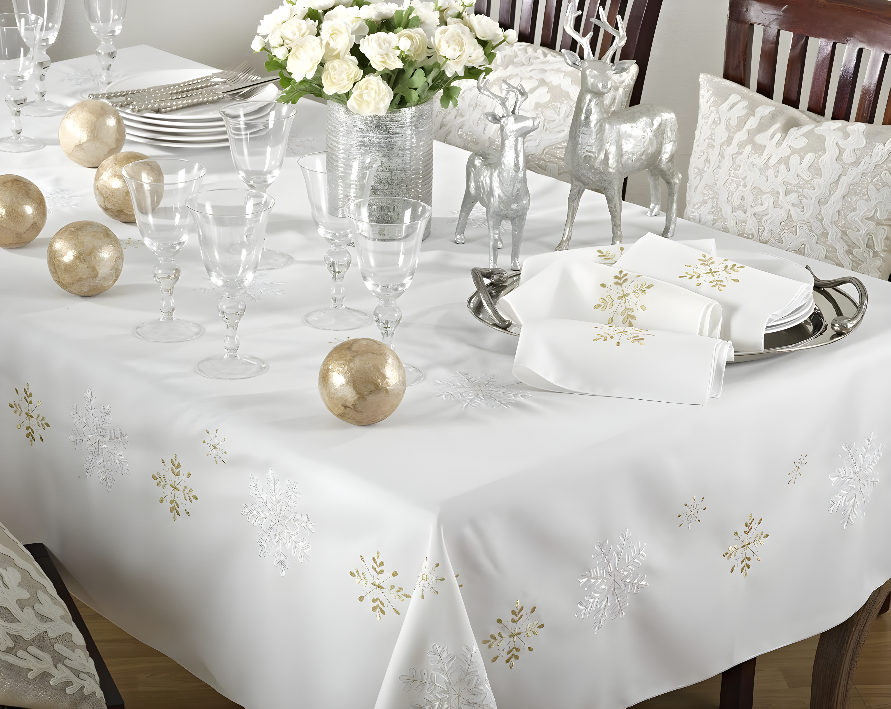 The Holiday Aisle® Sermons Geometric Christmas Tablecloth