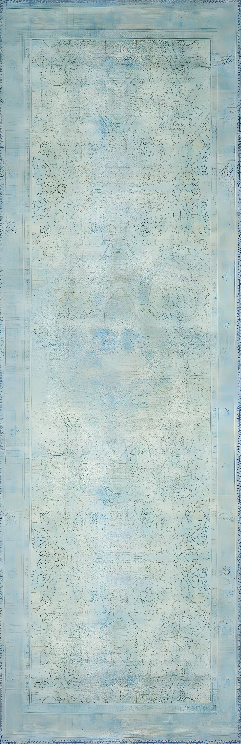 Loloi II Loren Collection LQ-08 Aqua Oriental Area Rug 2'-3" x 3'-9"