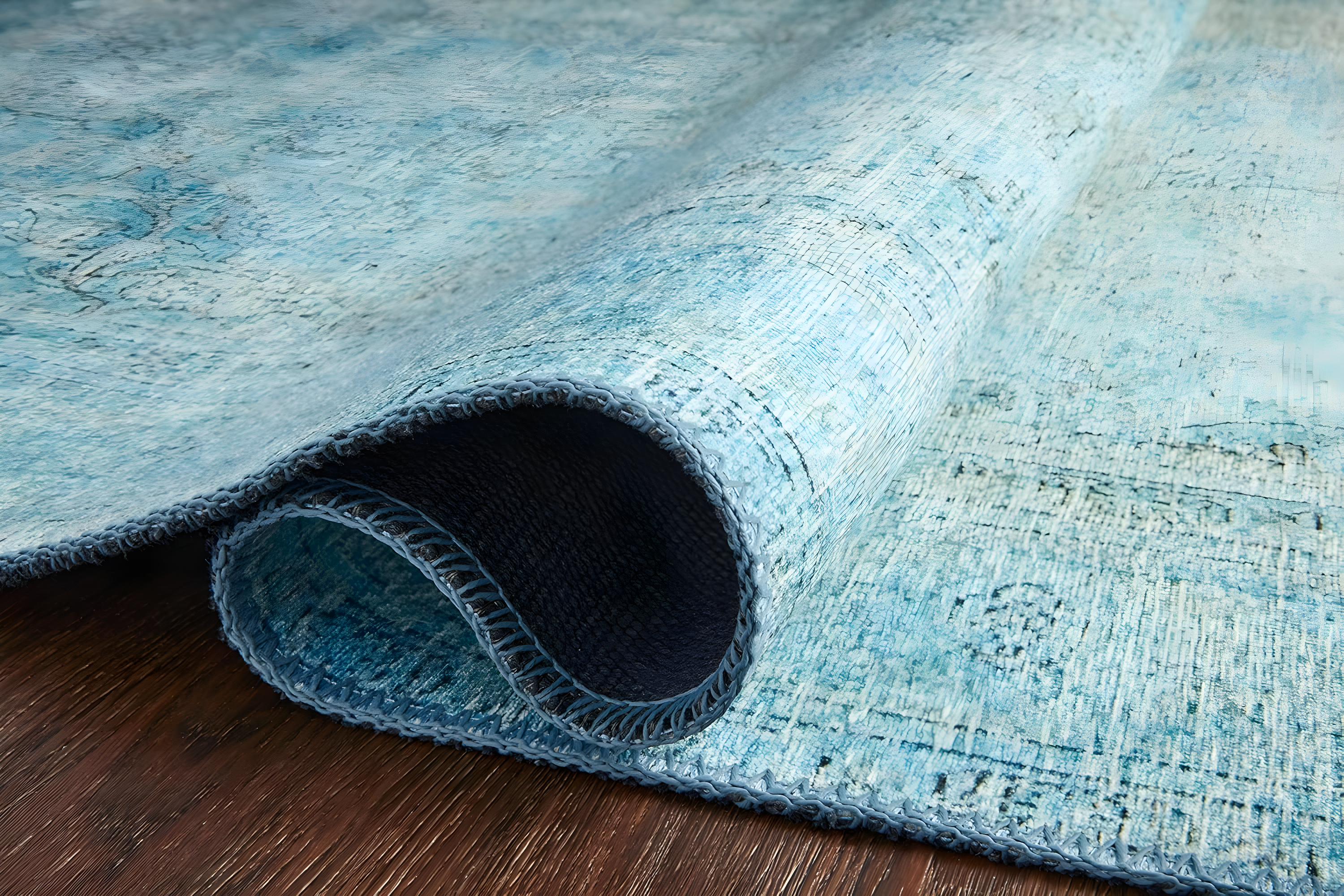 Loloi II Loren Collection LQ-08 Aqua Oriental Area Rug 2'-3" x 3'-9"