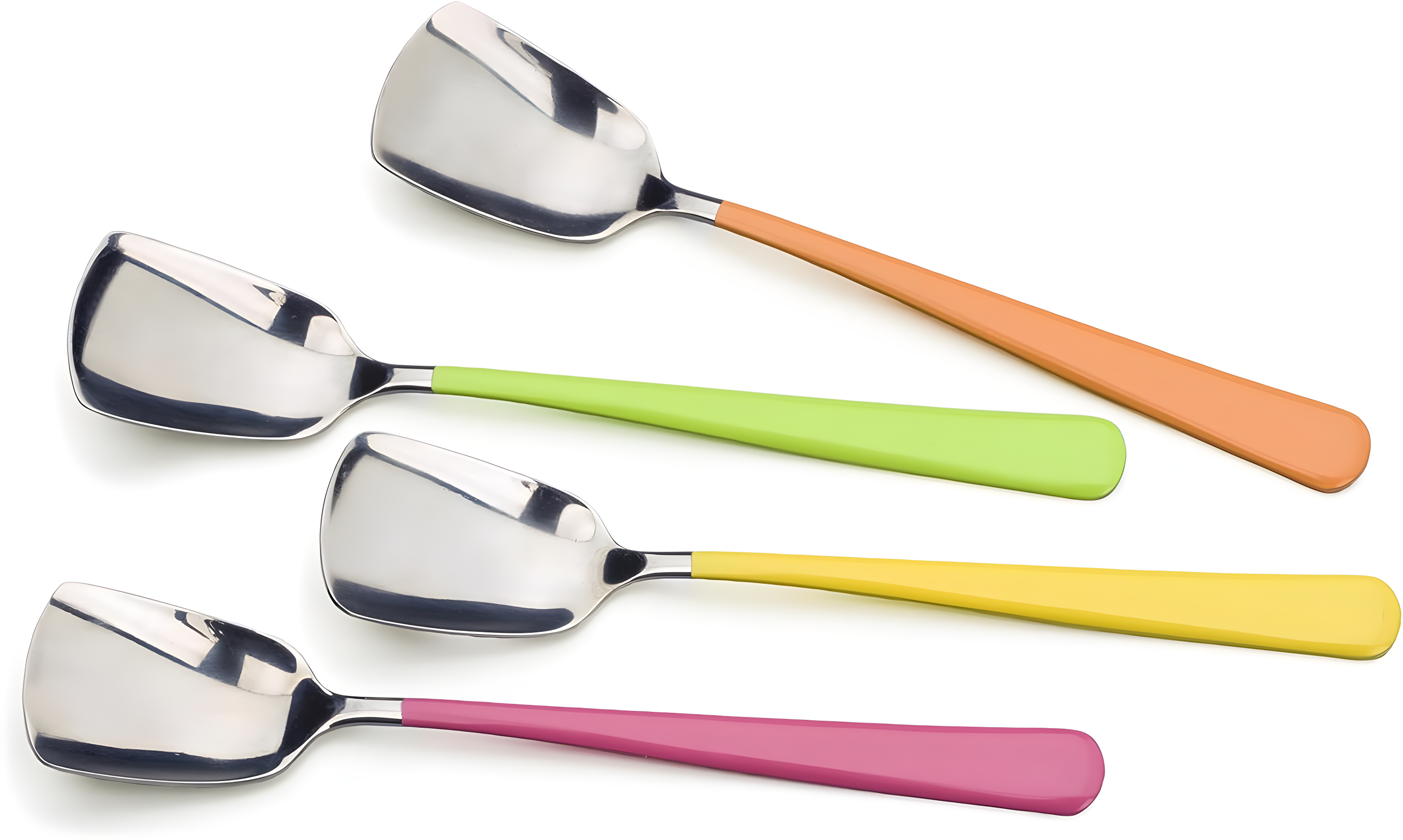RSVP Endurance Stainless Steel Ice Cream Spoons, Set of 4, Assorted colors