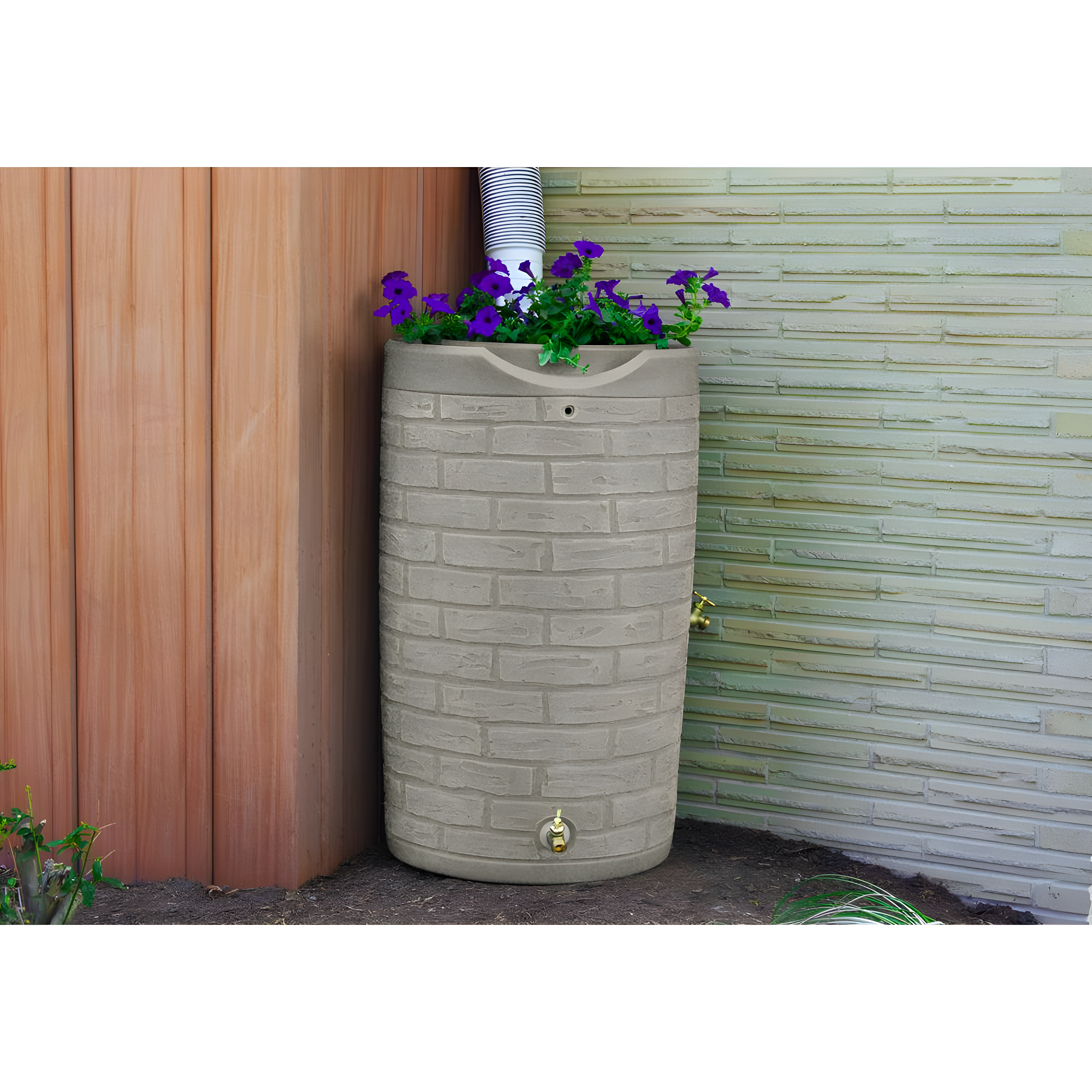 Good Ideas Good Ideas 50 Gallons Plastic Drainable Planter Rain Barrel