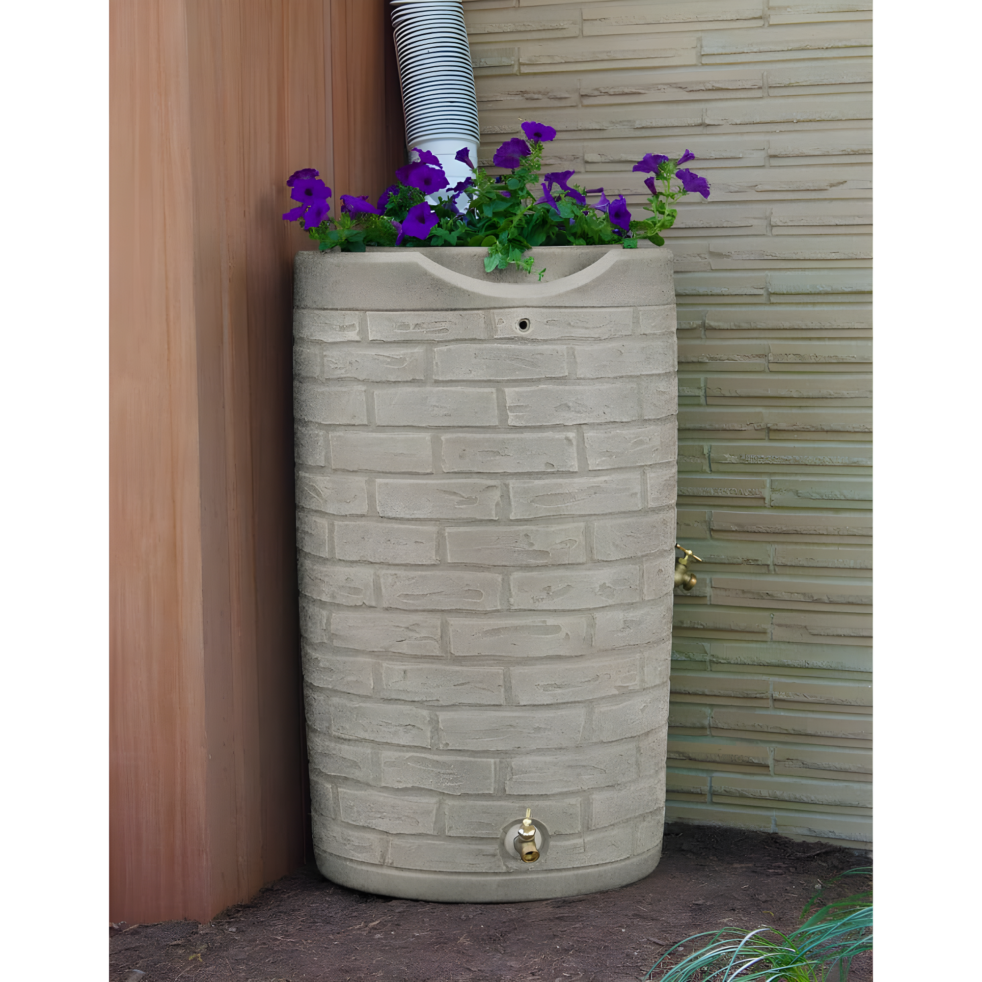 Good Ideas Good Ideas 50 Gallons Plastic Drainable Planter Rain Barrel