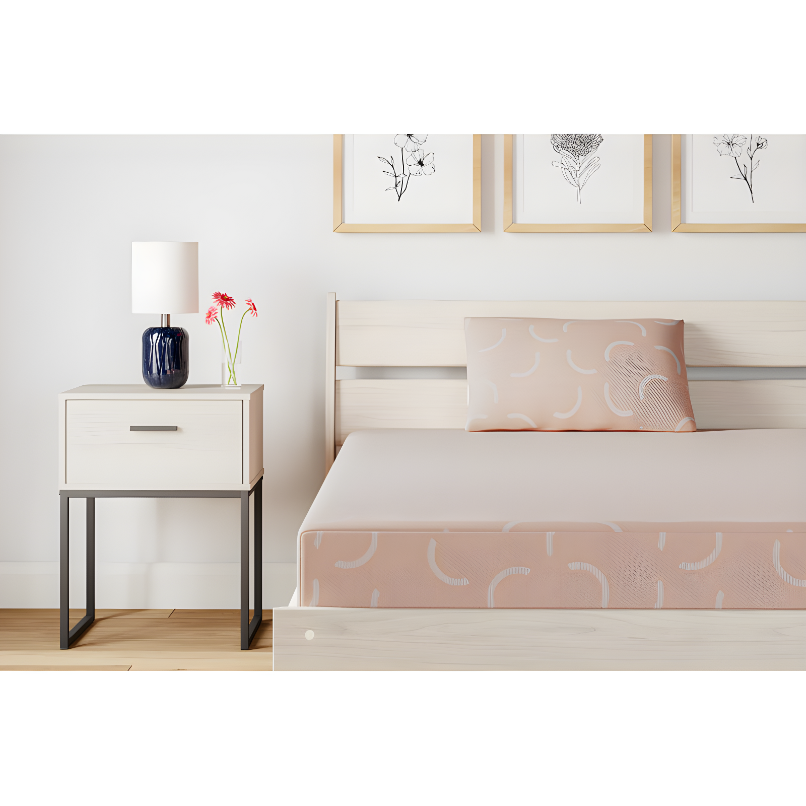 Signature Design by Ashley Ikidz Coral Twin Mattress And Pillow