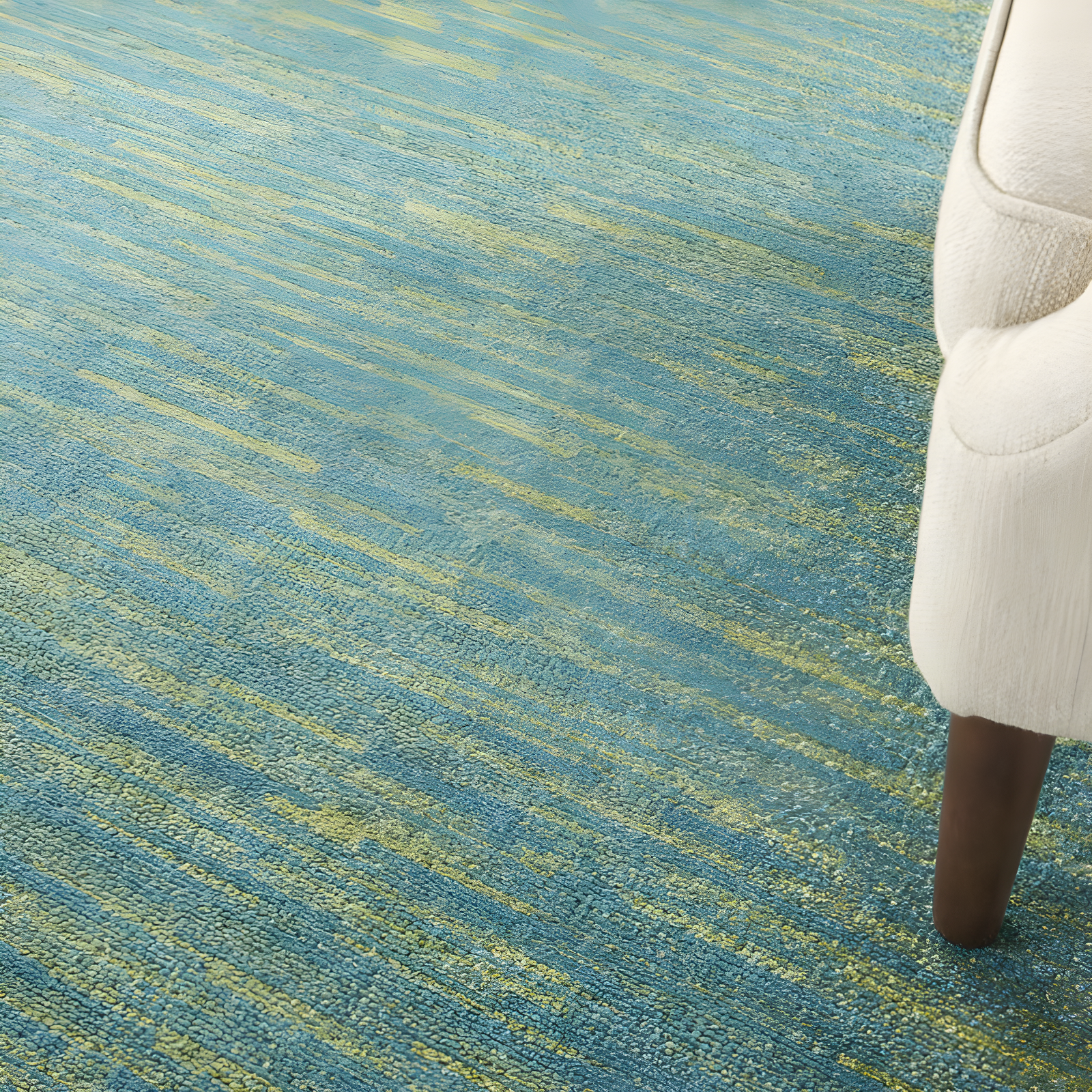 Nourison Nourison Essentials NRE01 Indoor/outdoor Area Rug - Blue Green 5' x square