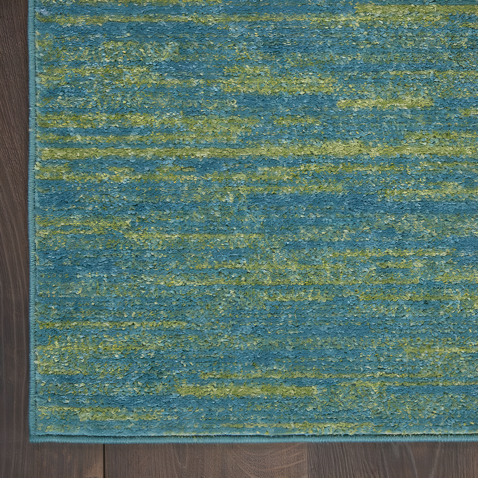 Nourison Nourison Essentials NRE01 Indoor/outdoor Area Rug - Blue Green 5' x square