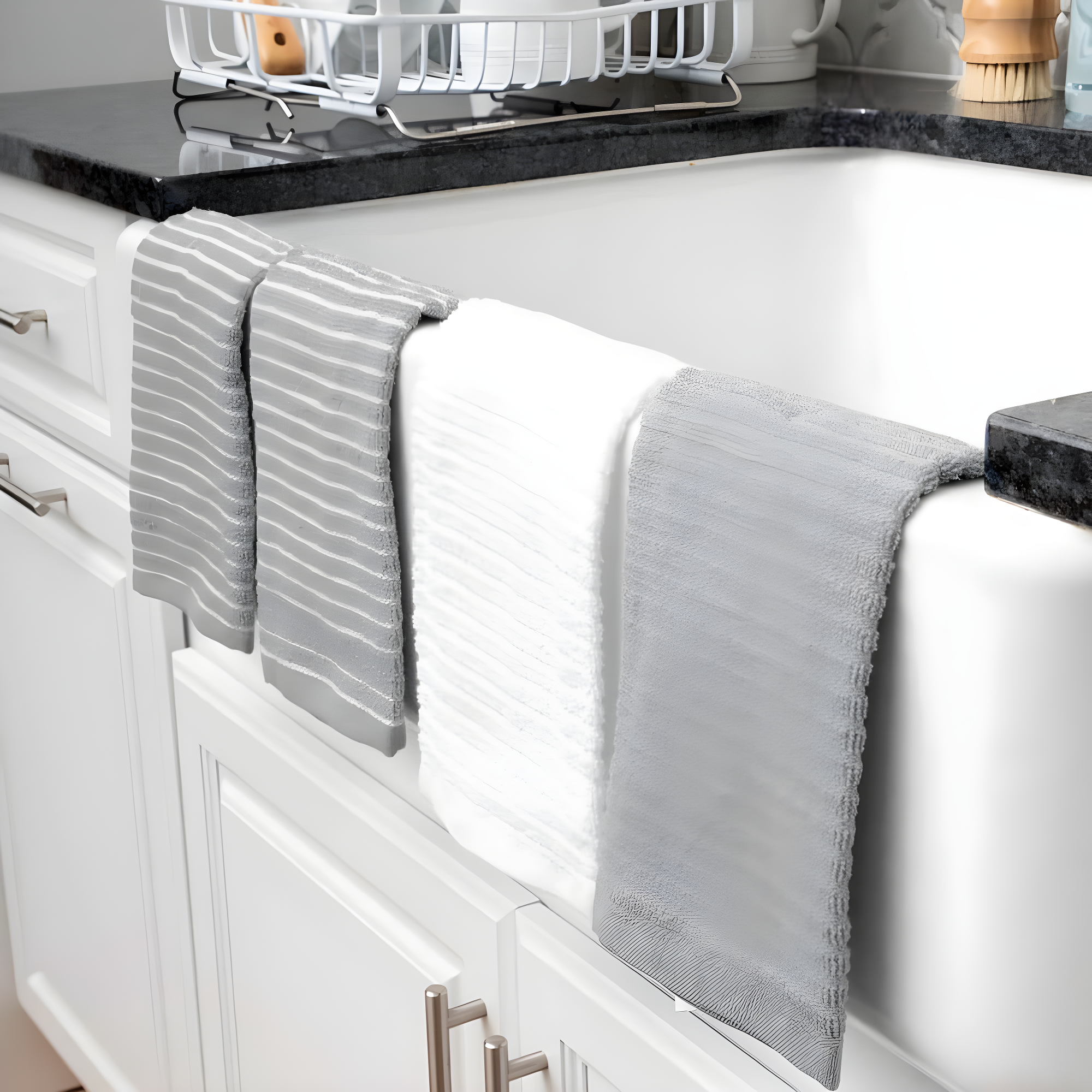 RITZ Cotton Stripe Tea Towel Kitchen Towel (Set of 4)