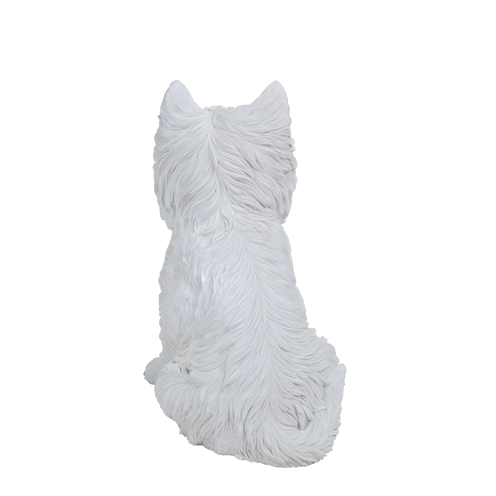 Hi-Line Gift Ltd. Sitting White Terrier Dog Statue
