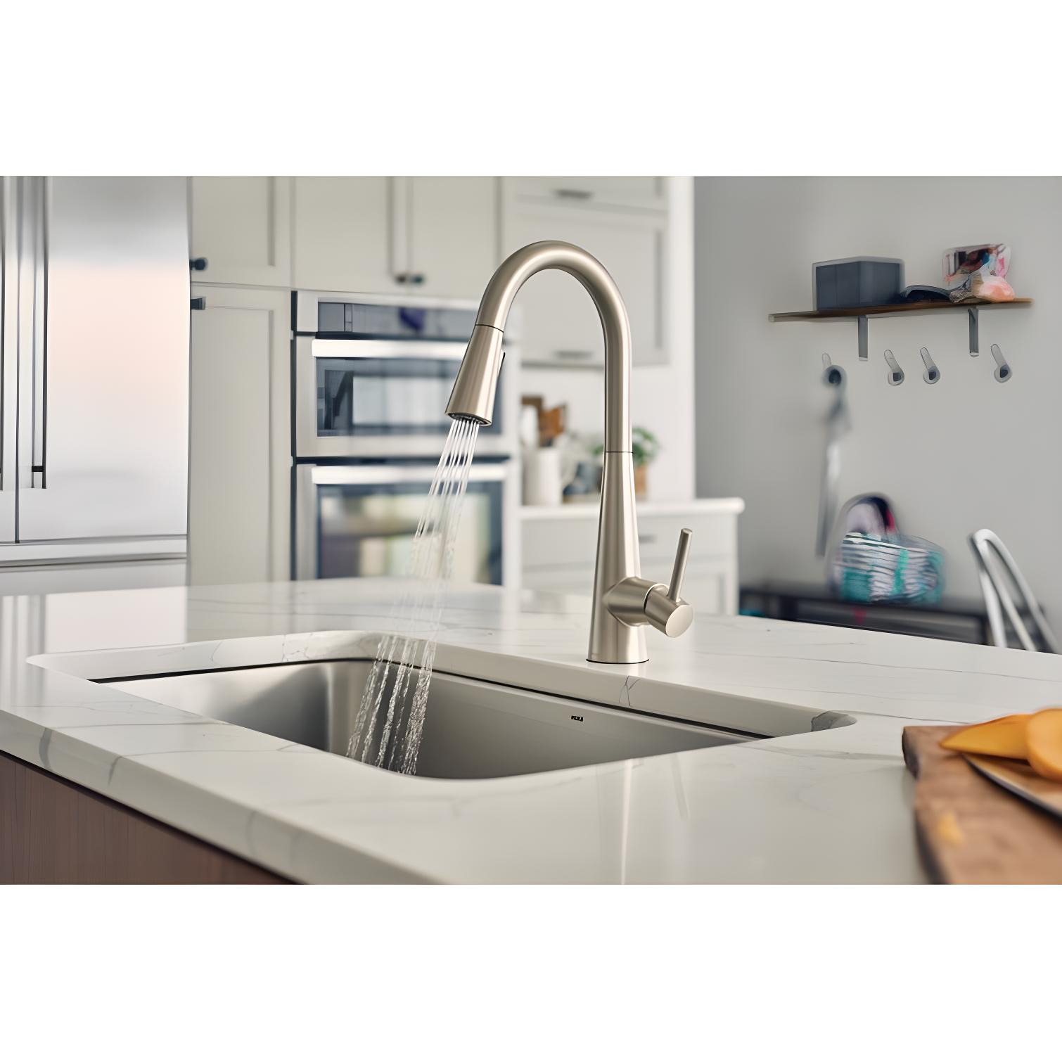 Moen Sleek Pull Down Single Handle Kitchen Faucet with Power Boost Technology and Duralock