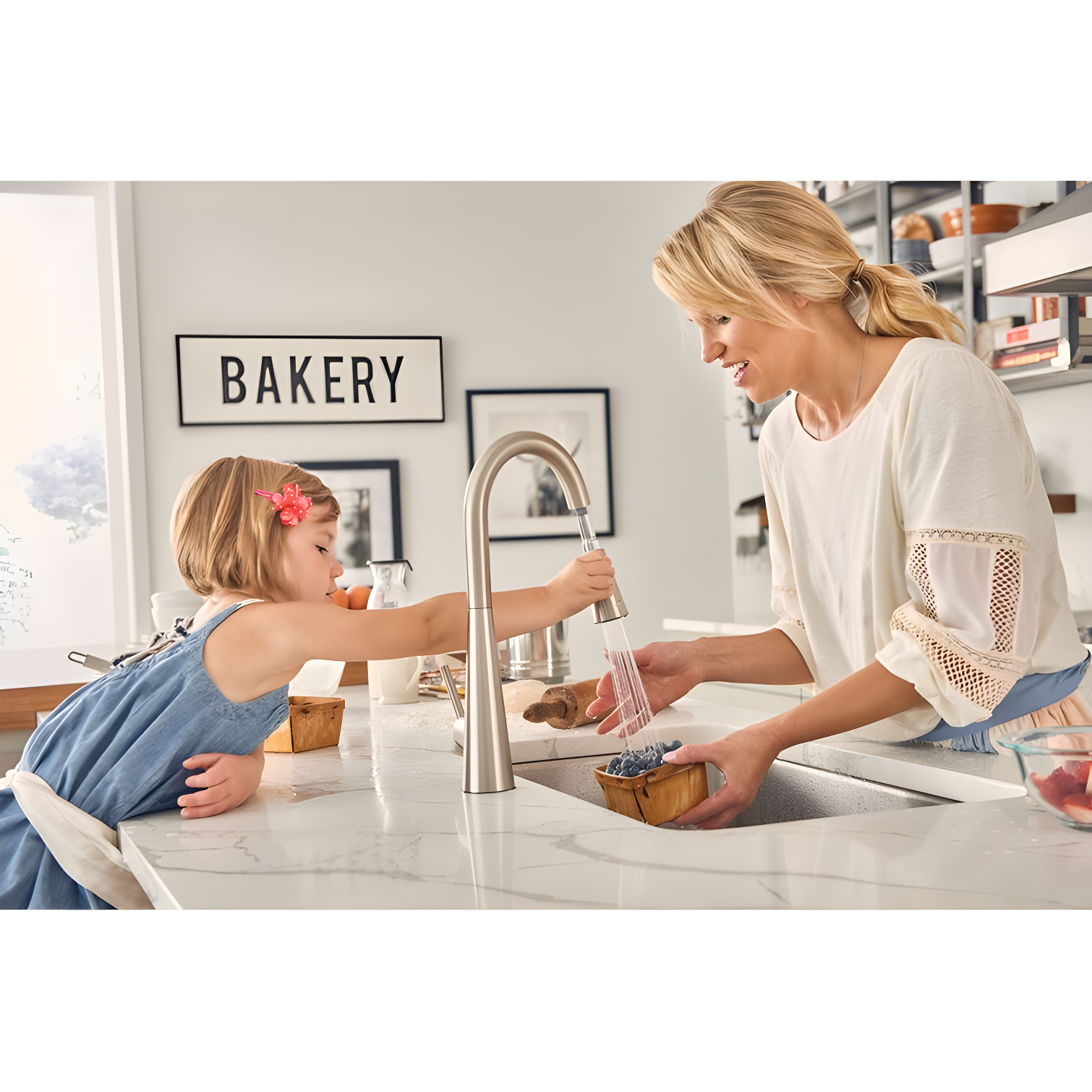 Moen Sleek Pull Down Single Handle Kitchen Faucet with Power Boost Technology and Duralock
