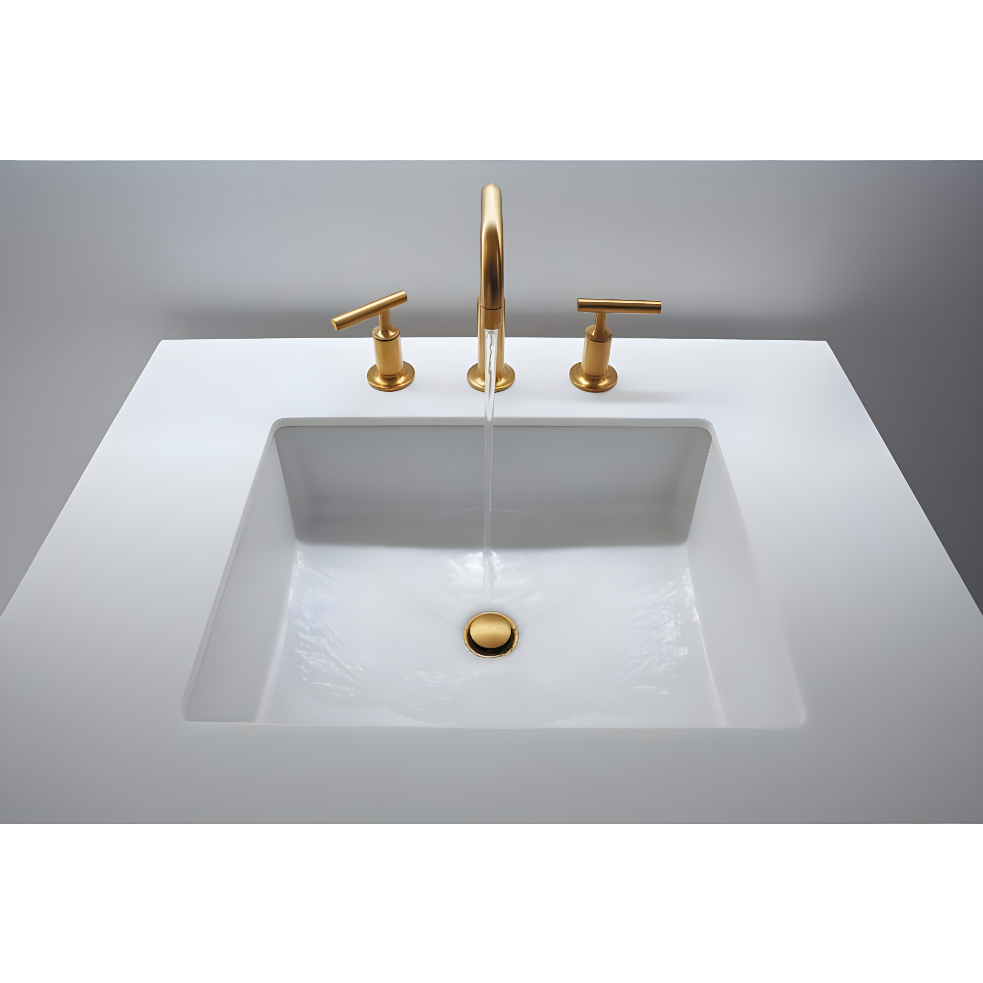 Verticyl Rectangular Undermount Bathroom Sink with Overflow
