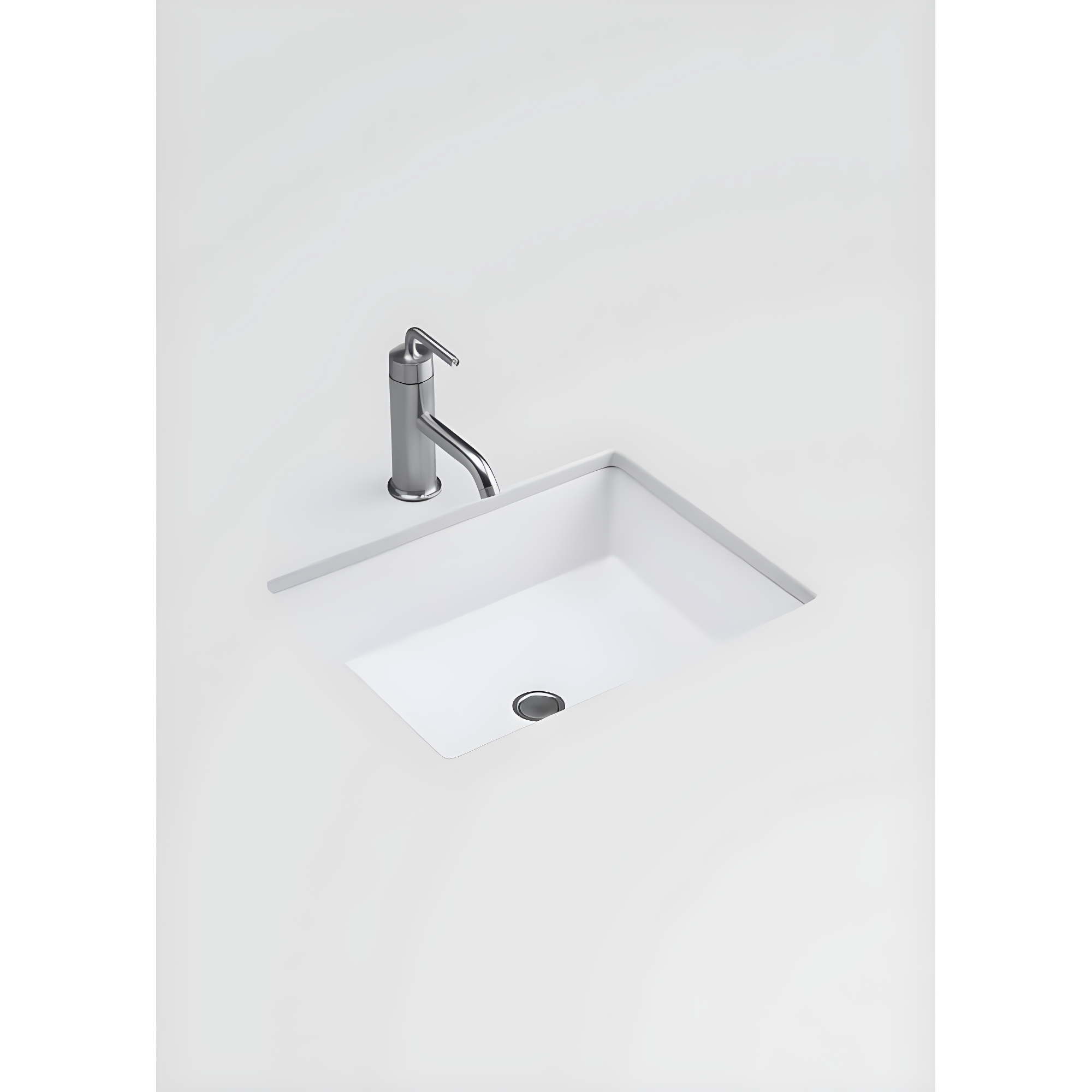 Verticyl Rectangular Undermount Bathroom Sink with Overflow