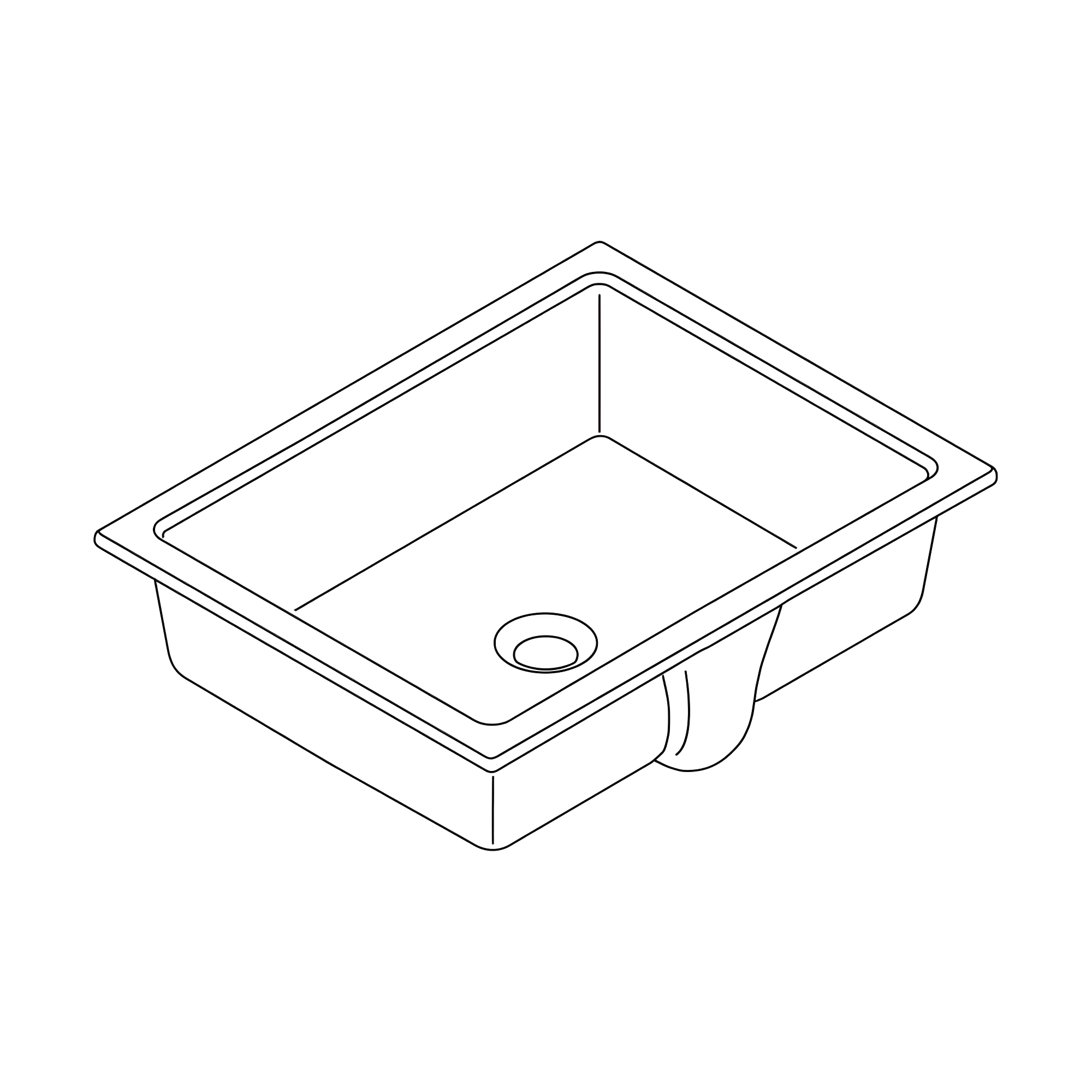 Verticyl Rectangular Undermount Bathroom Sink with Overflow