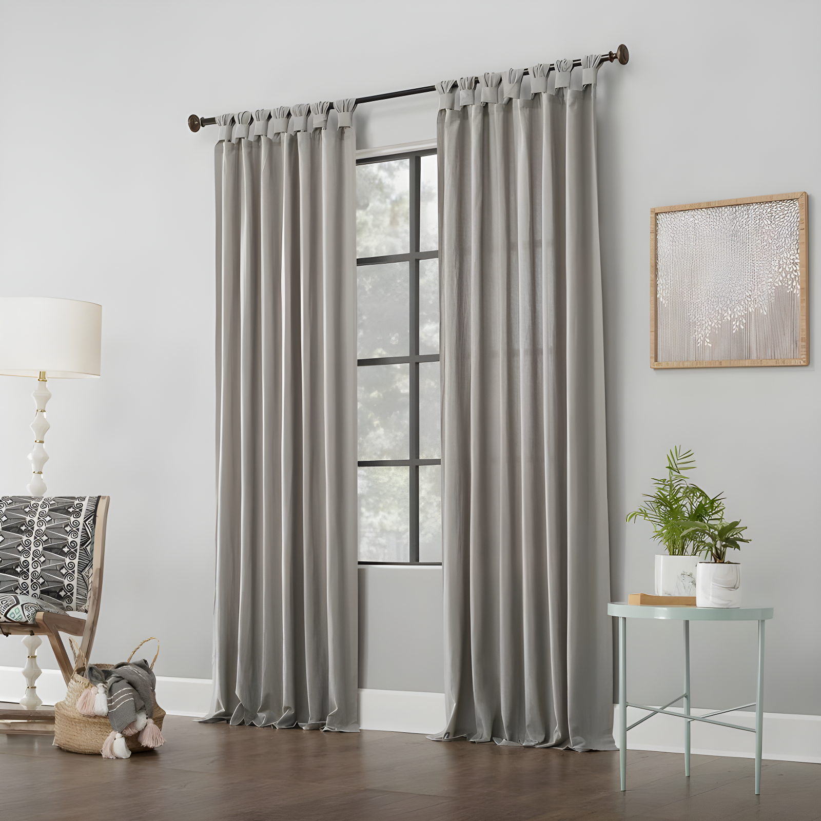 Archaeo Sarro Washed Cotton Semi-Sheer Tab Top Curtain Panel