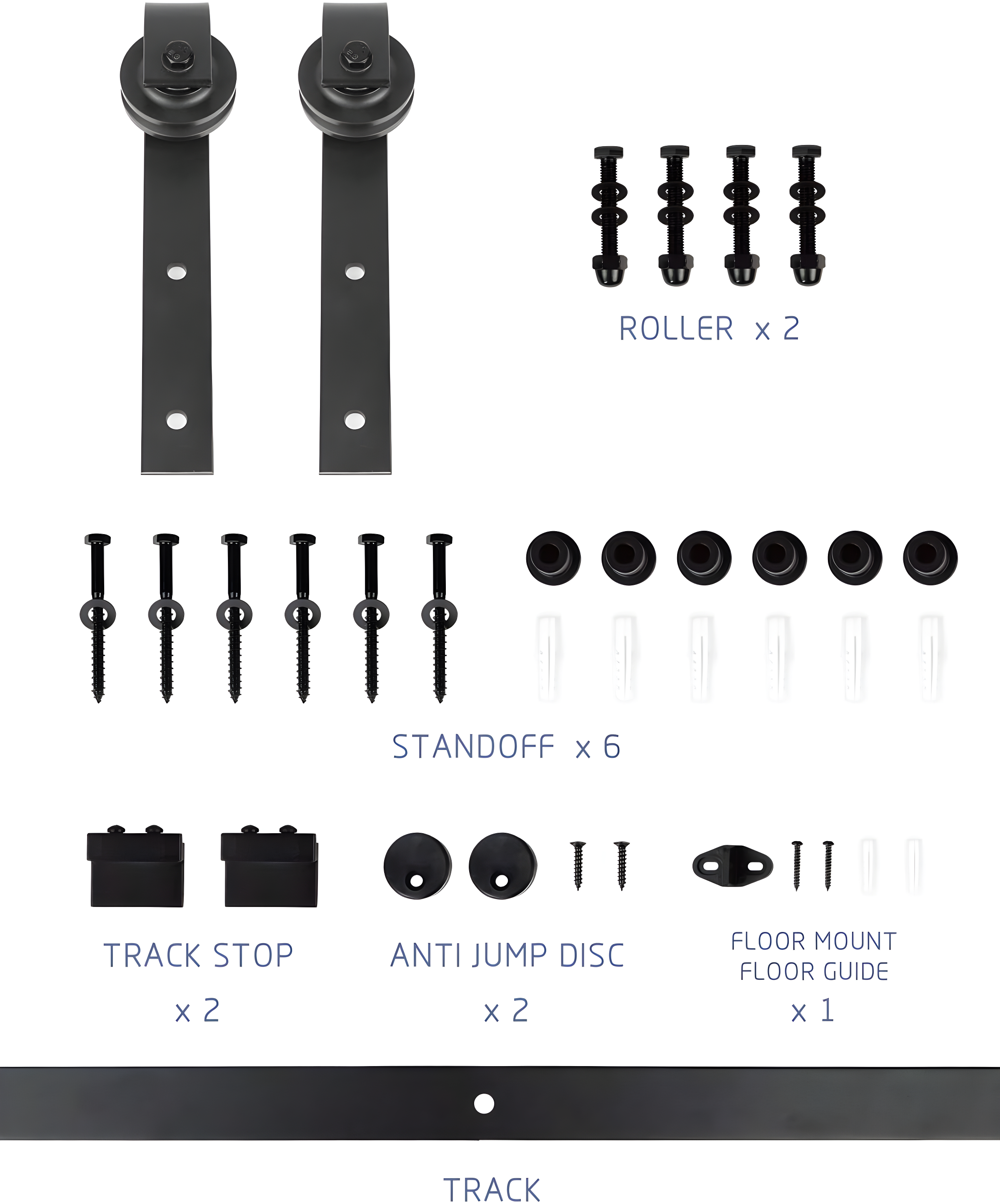 S&Z TOPHAND S&Z TOPHAND Unfinished British Brace Knotty Barn Door with Sliding Door Hardware Kit/Solid Wood/Sliding Door/Double Surfaces/A Simple Assembly is Required