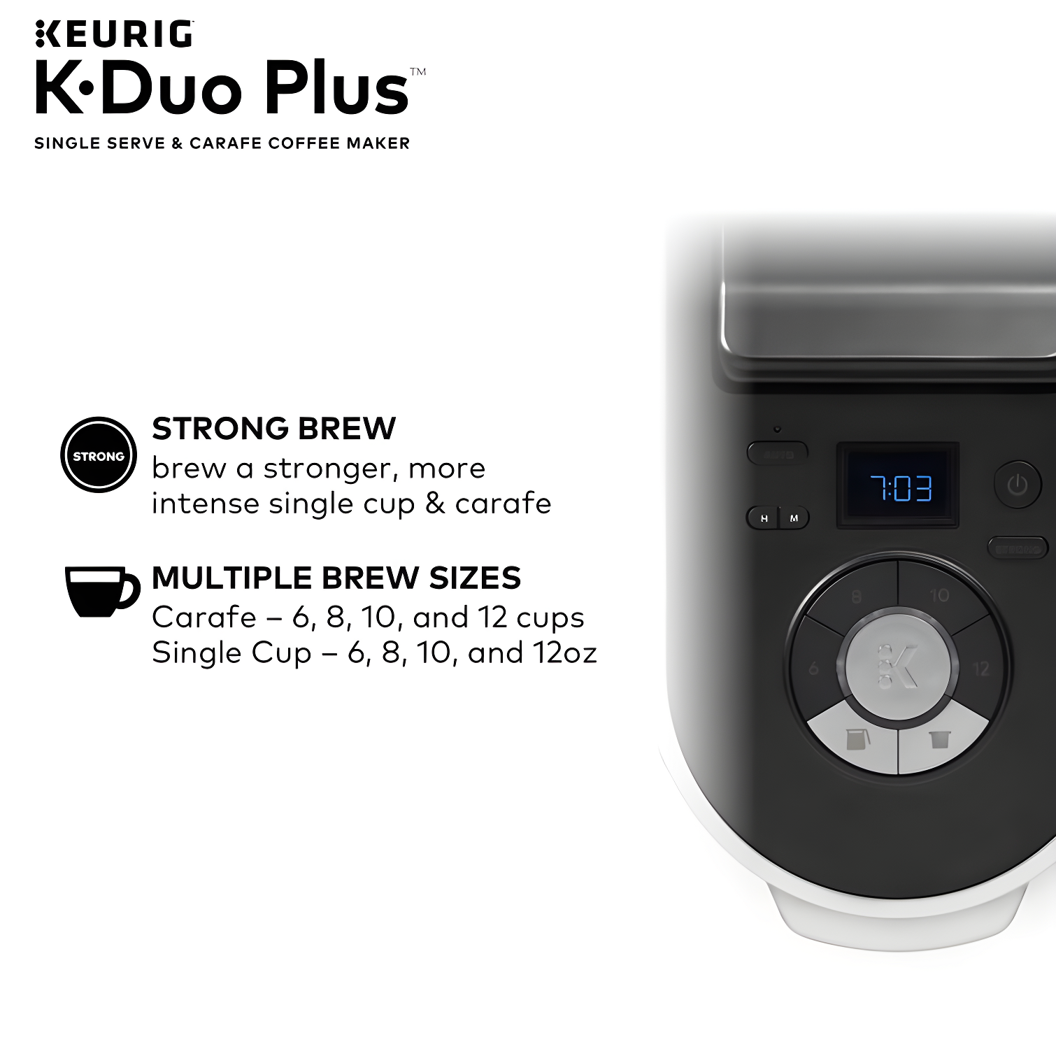 Keurig K-Duo Plus Coffee Maker, with Single-Serve K-Cup Pod, and 12 Cup Carafe Brewer