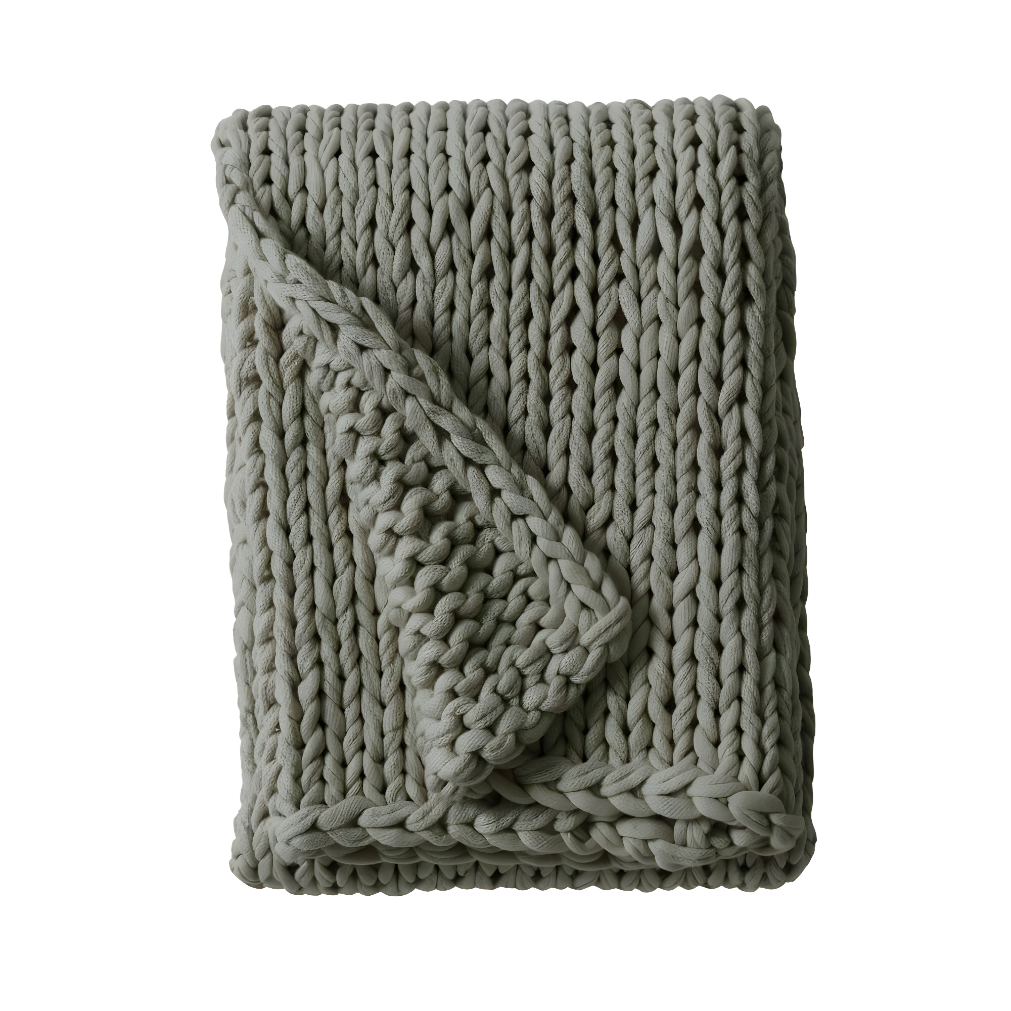 50"x60" Chunky Double Knit Handmade Throw Blanket Charcoal - Madison Park: Acrylic, Modern Style, All Ages