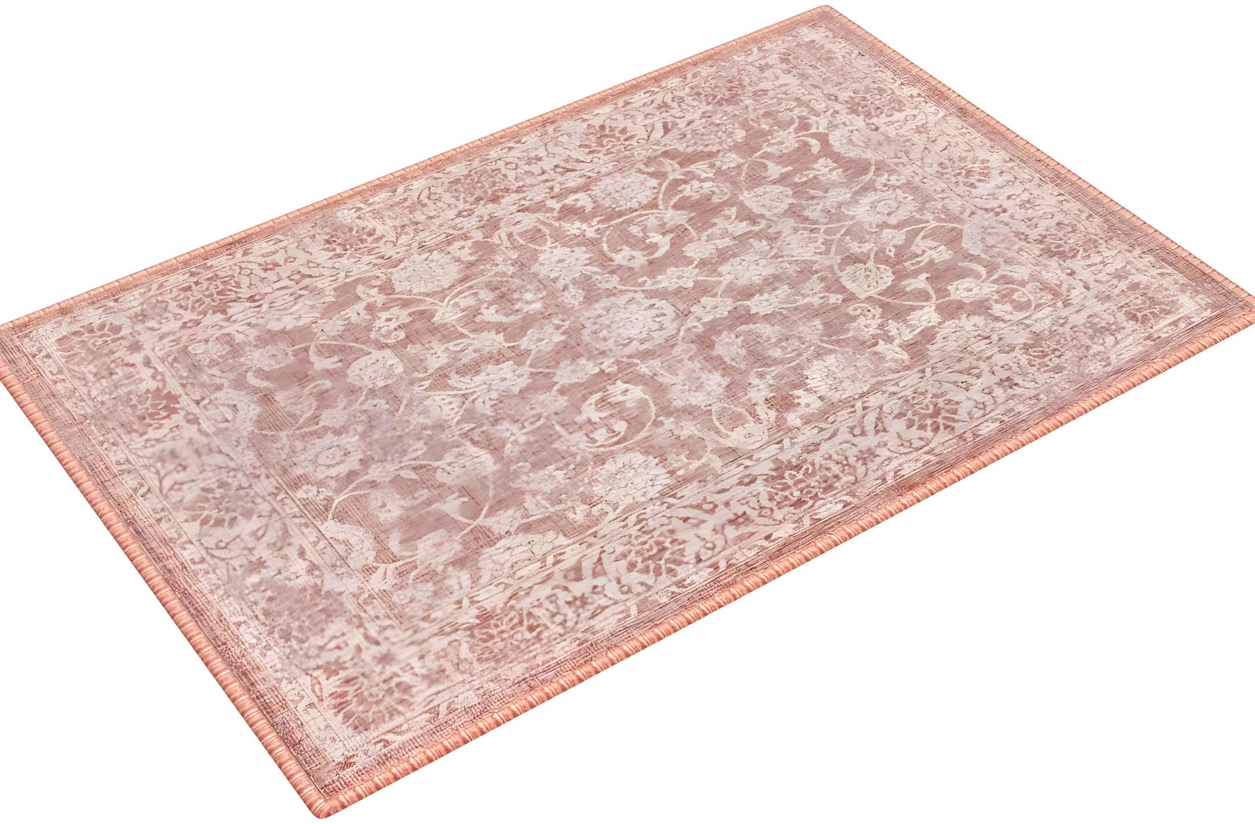 8'x10' Tela Bohemian Textured Weave Floral Indoor/Outdoor Area Rug, Red/Taupe - JONATHAN Y