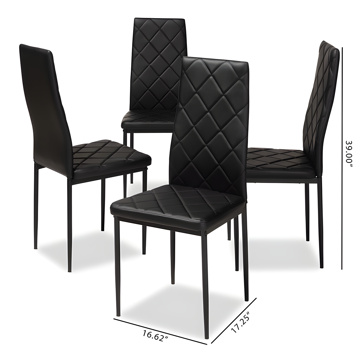 Dalisa 18.11'' H Tufted Faux Leather Upholstered Parsons Chair