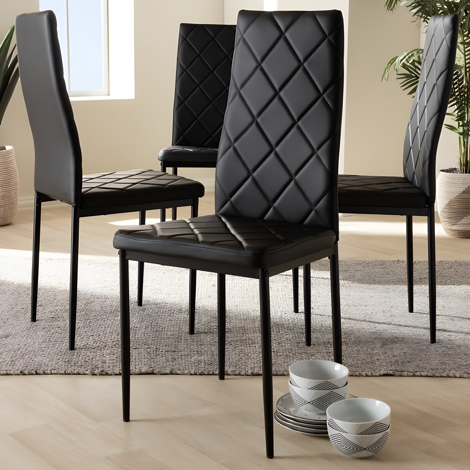 Dalisa 18.11'' H Tufted Faux Leather Upholstered Parsons Chair