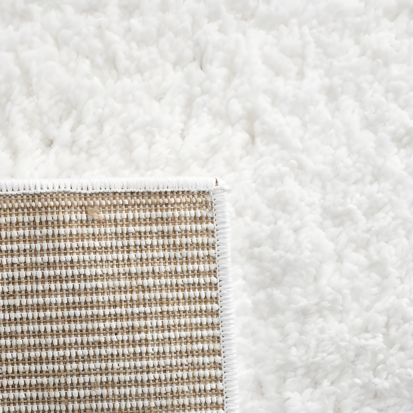 August Shag 900 AUG900 Power Loomed Indoor Runner Rug - White - 2'3"x6' - Safavieh