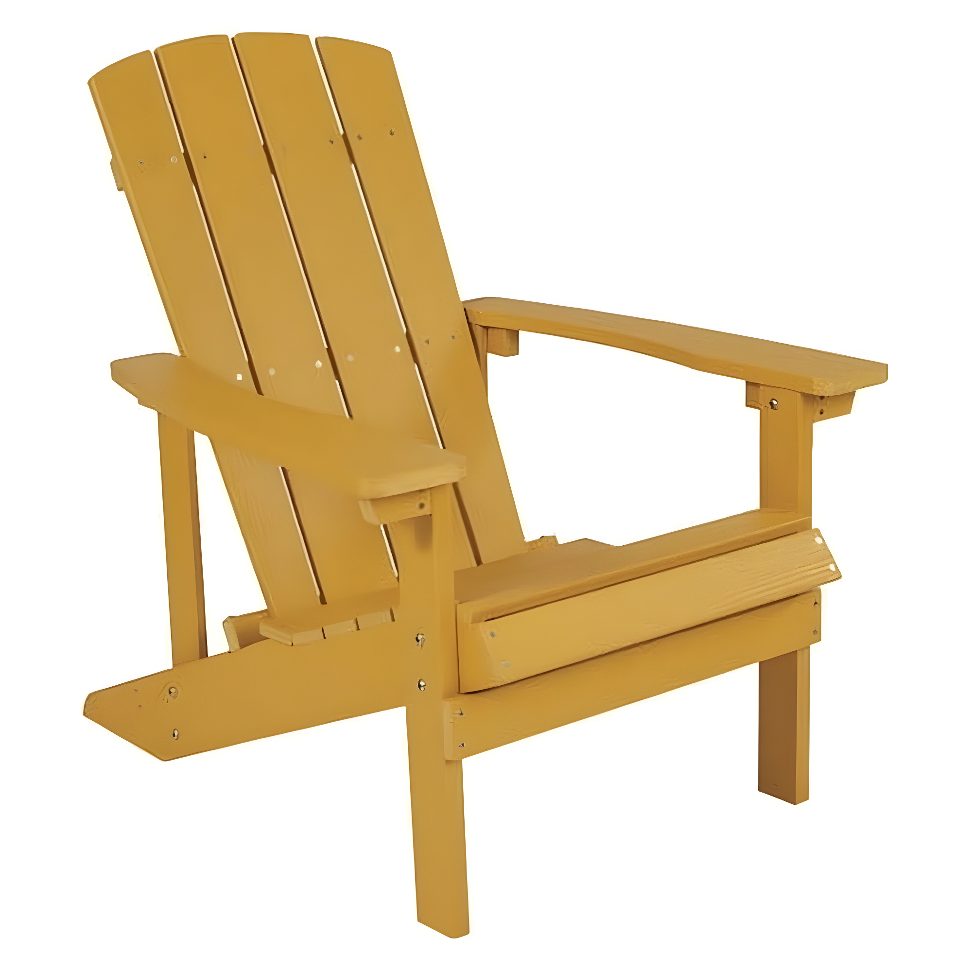 Flash Furniture Charlestown All-Weather Poly Resin Wood Adirondack Chair in Yellow