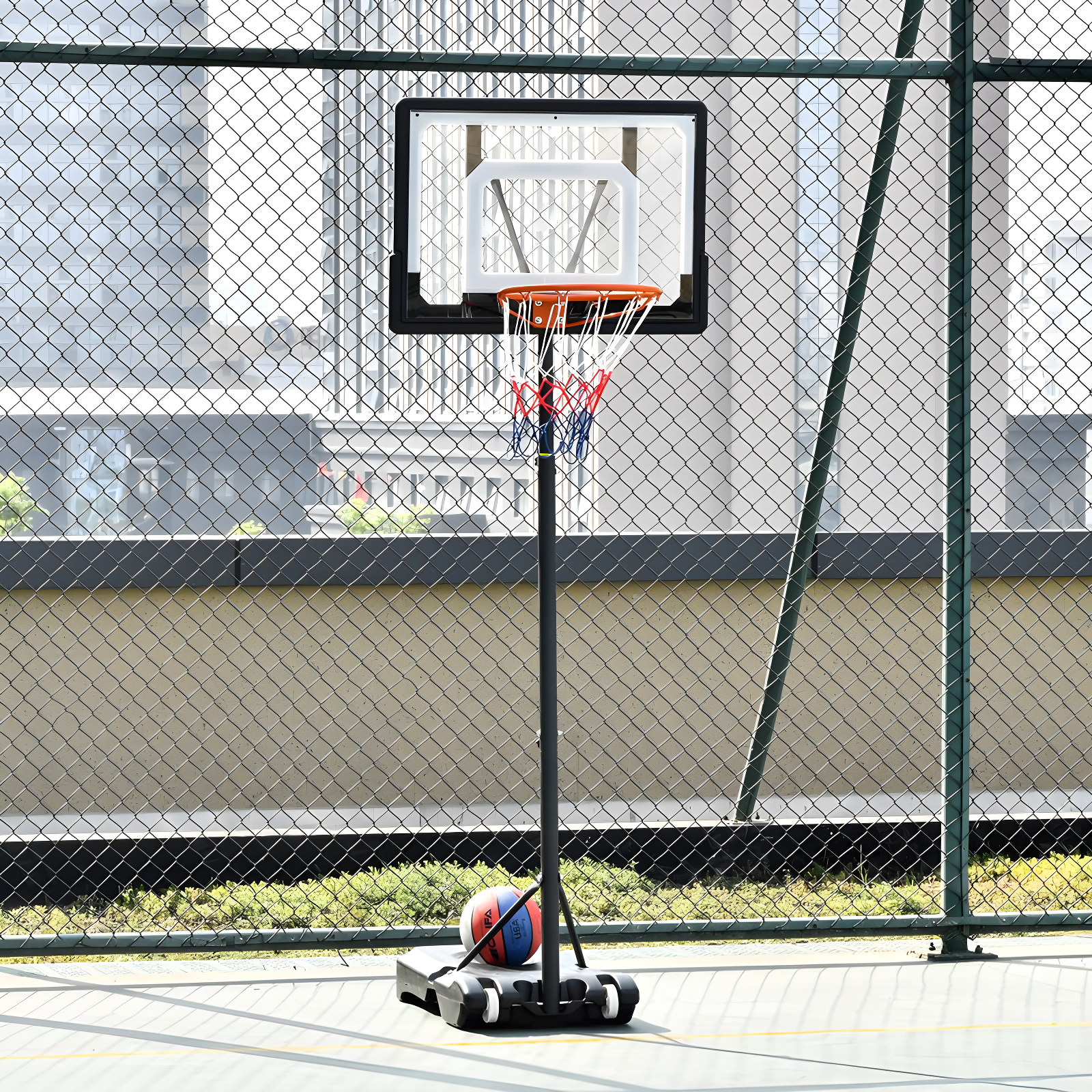 Soozier Height Adjustable 102.25" Outdoor Basketball Hoop