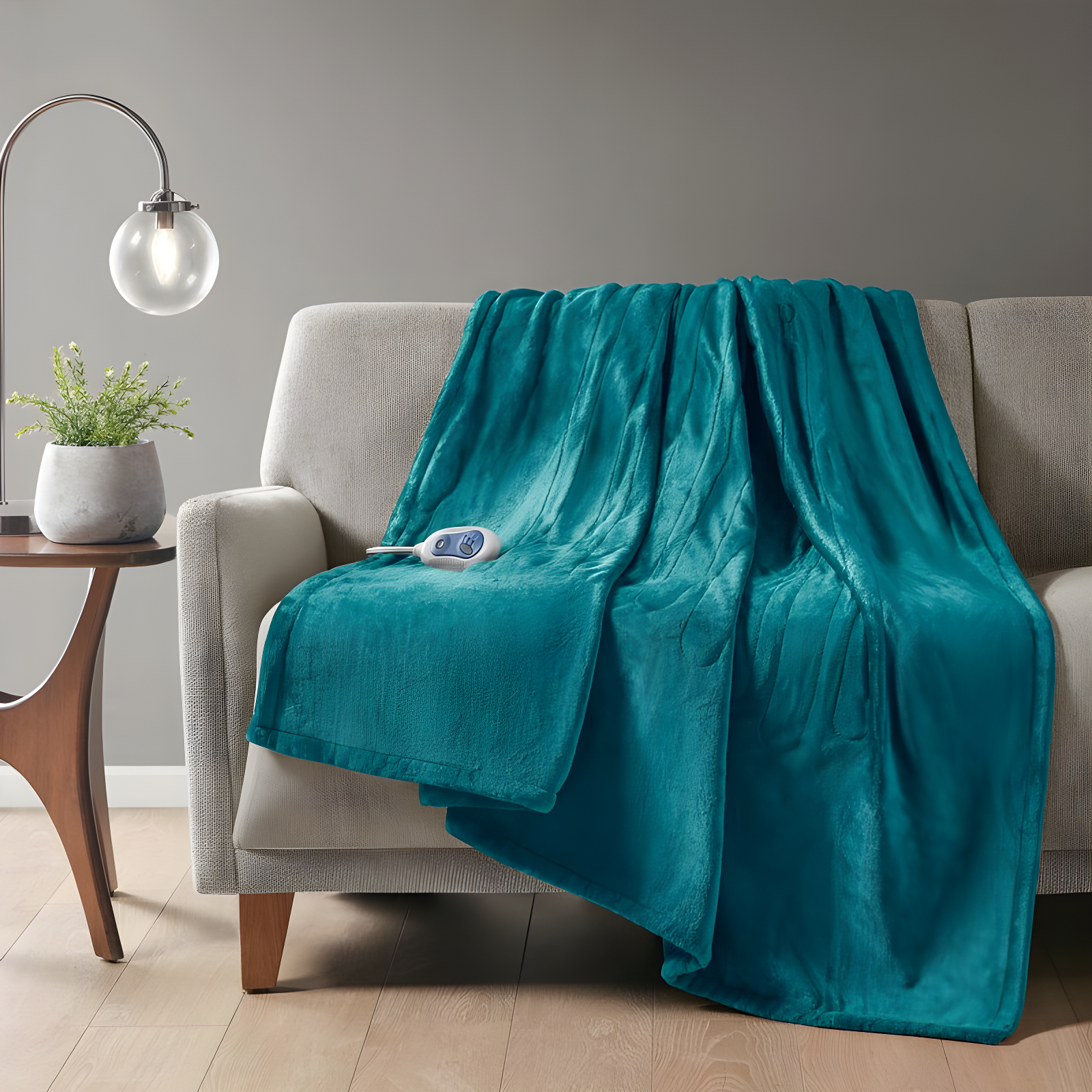 Beautyrest Heated Plush Oversized Throw