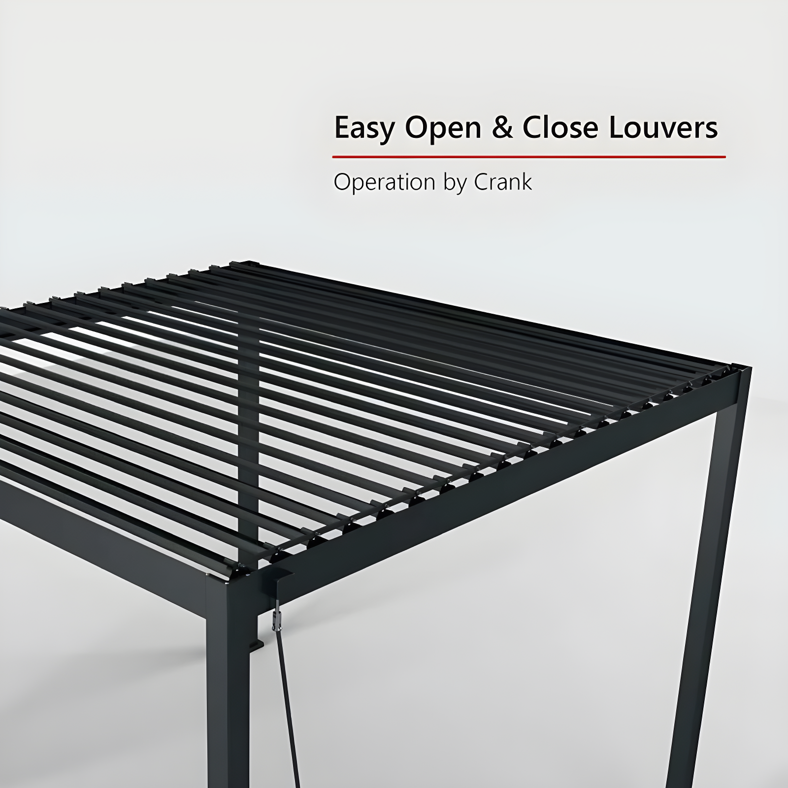 Mirador 80/88S Metal Frame Pergola with Adjustable Louvered Roof