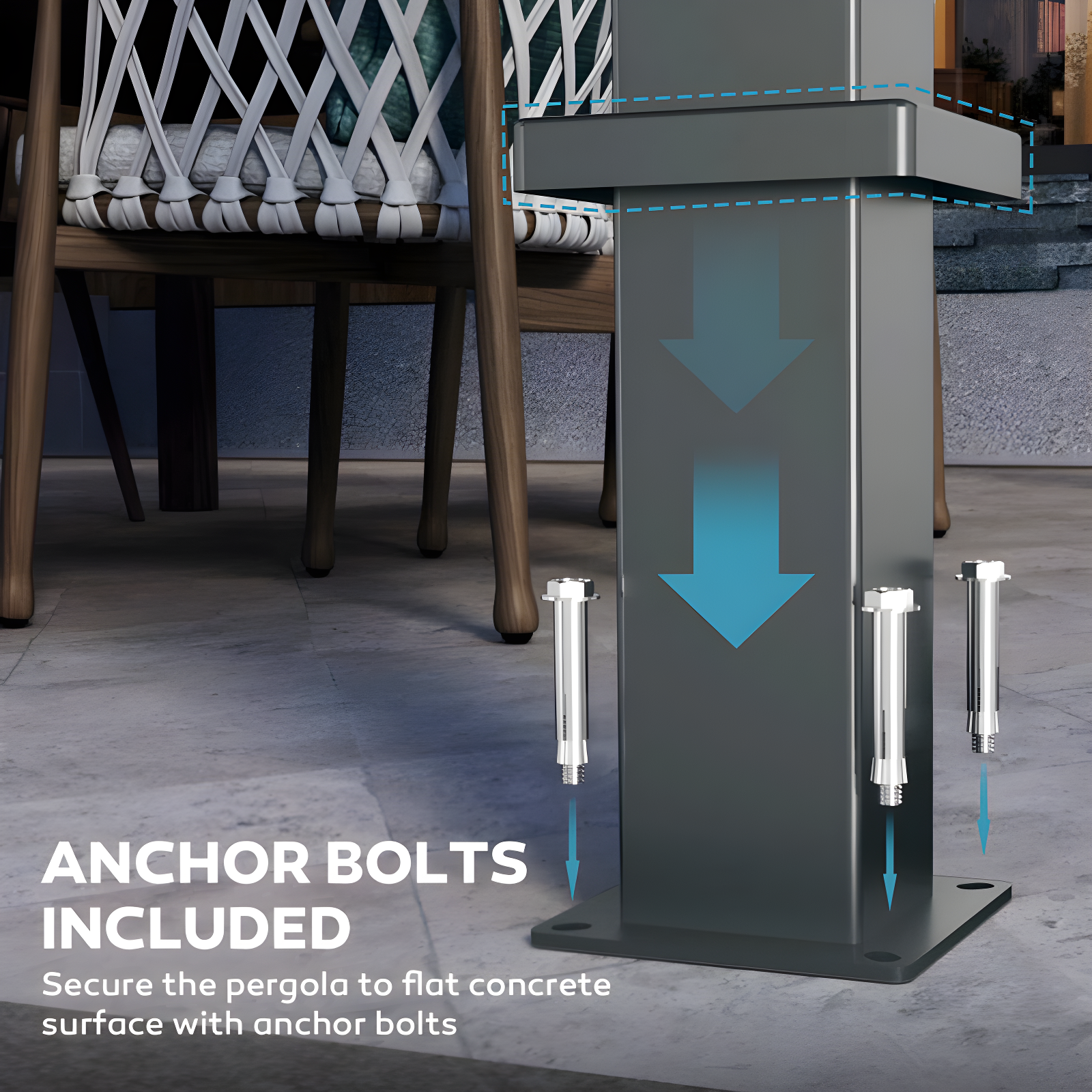 Mirador 80/88S Metal Frame Pergola with Adjustable Louvered Roof