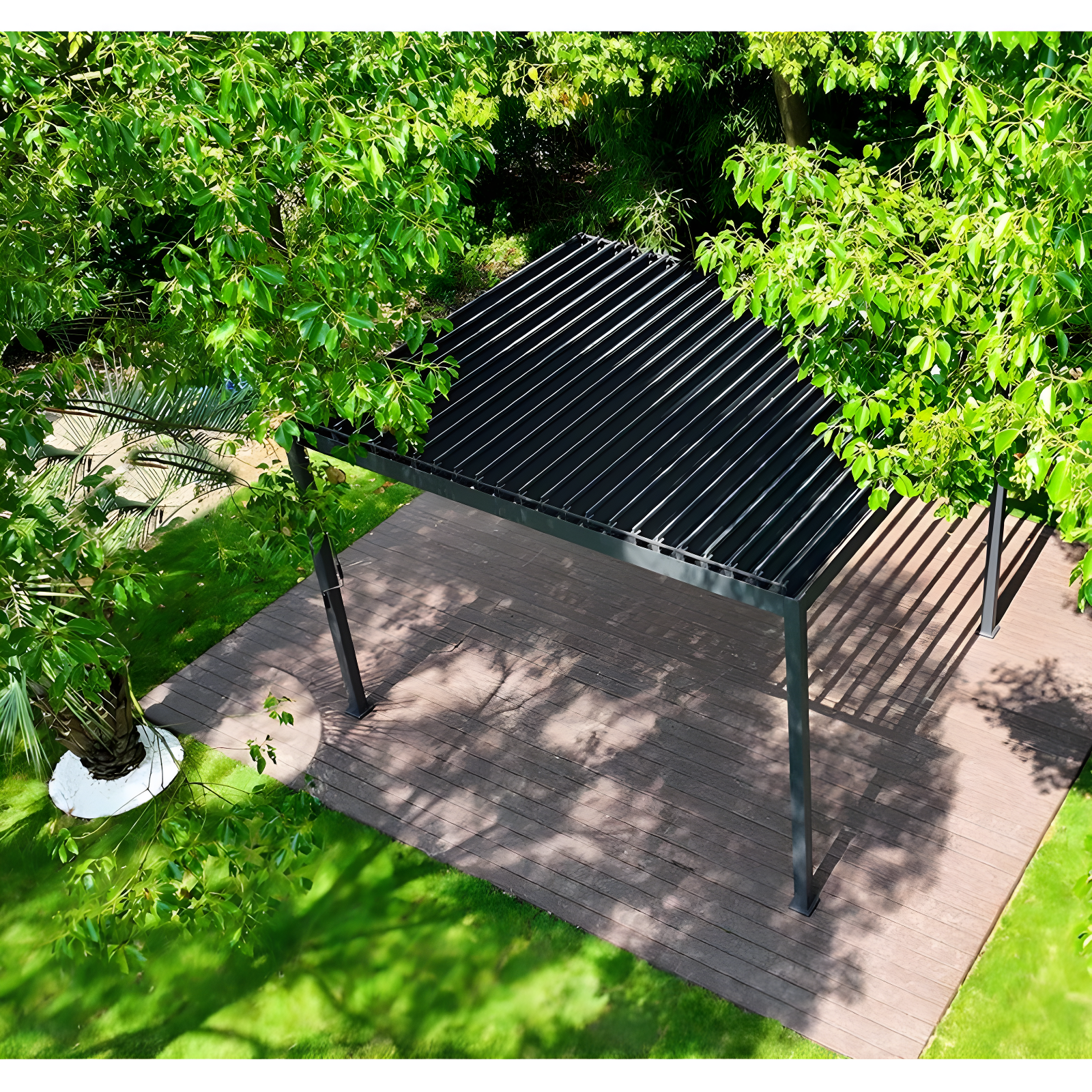 Mirador 80/88S Metal Frame Pergola with Adjustable Louvered Roof