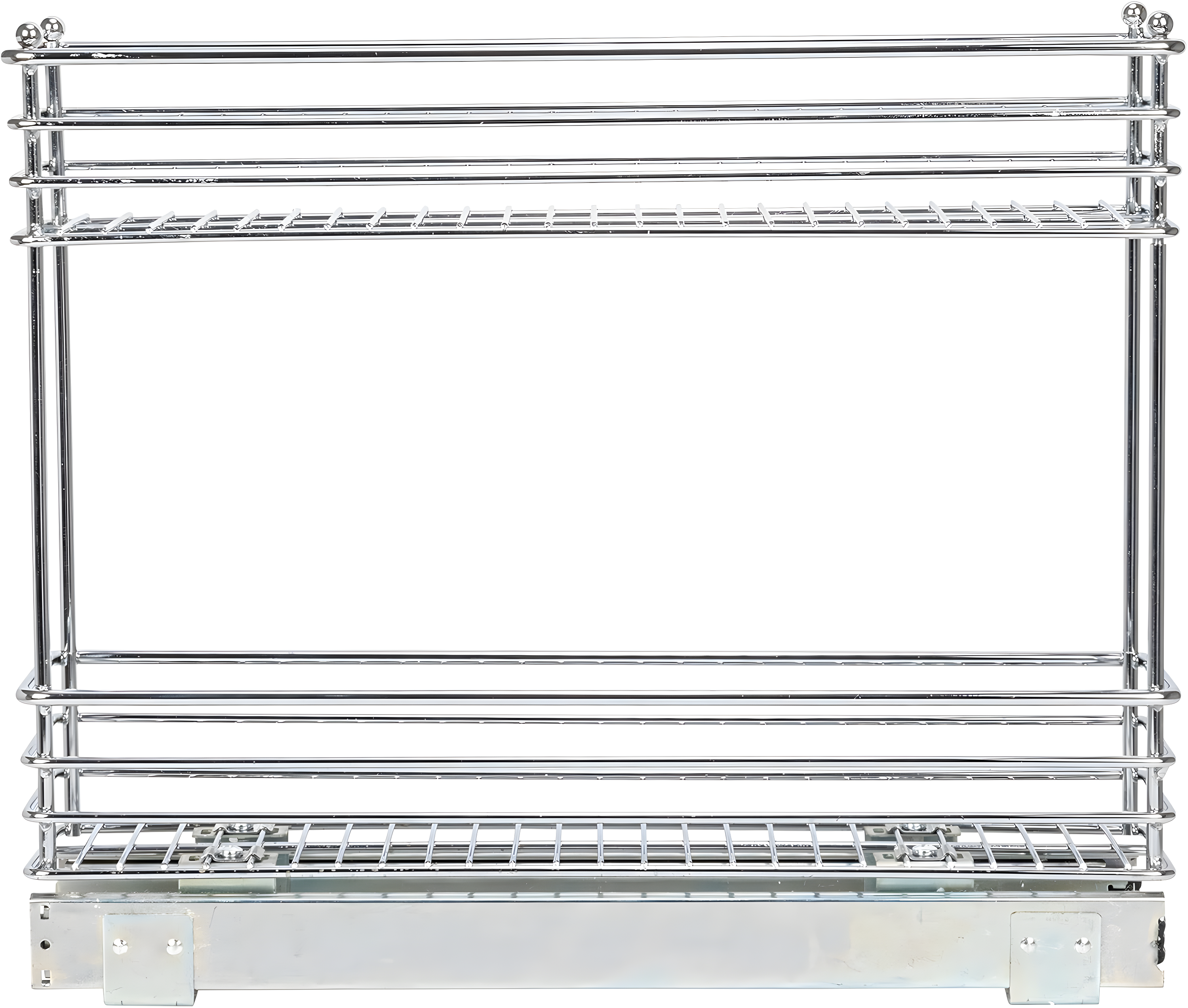 Household Essentials Glidez Multipurpose Chrome-Plated Steel Pull-Out/Slide-Out Storage Organizer for Under Cabinet Use - 2-Tier Design - Fits Standard Size Cabinet or Shelf, Chrome