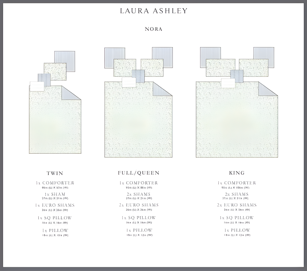 Laura Ashley Nora Blue Cotton Comforter Bonus Set