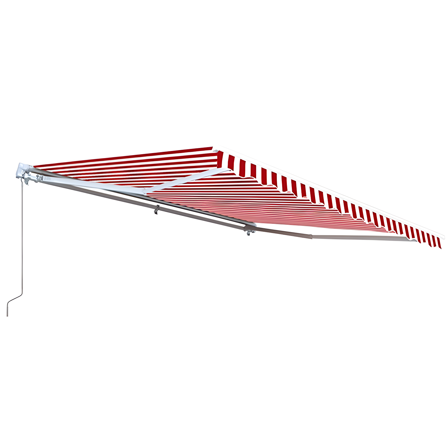 Motorized Retractable White Frame Patio Awning