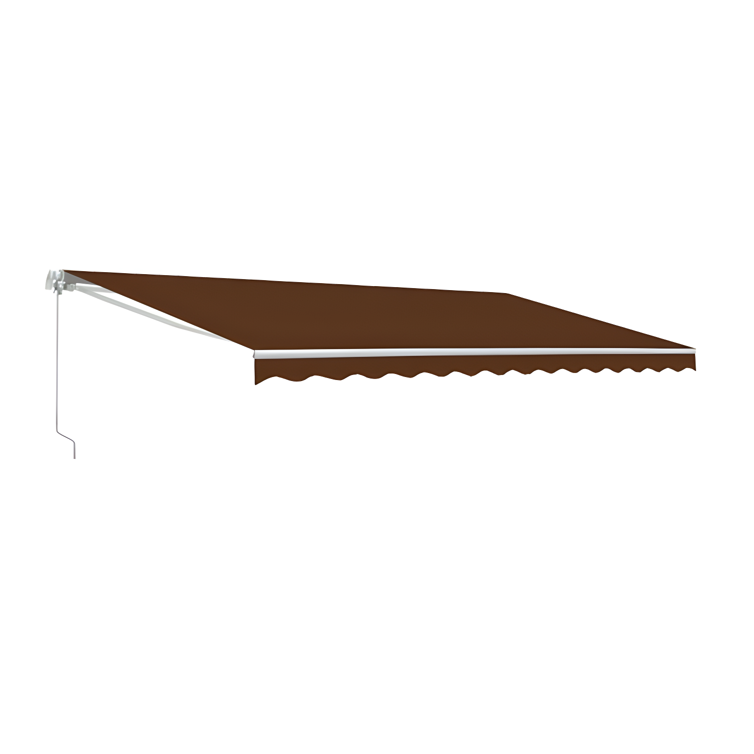 Motorized Retractable White Frame Patio Awning