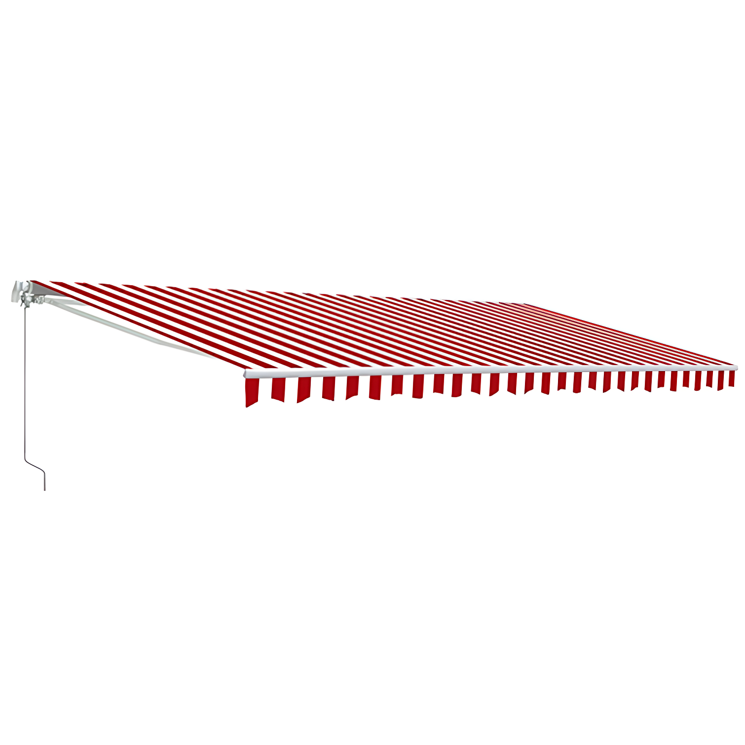 Motorized Retractable White Frame Patio Awning